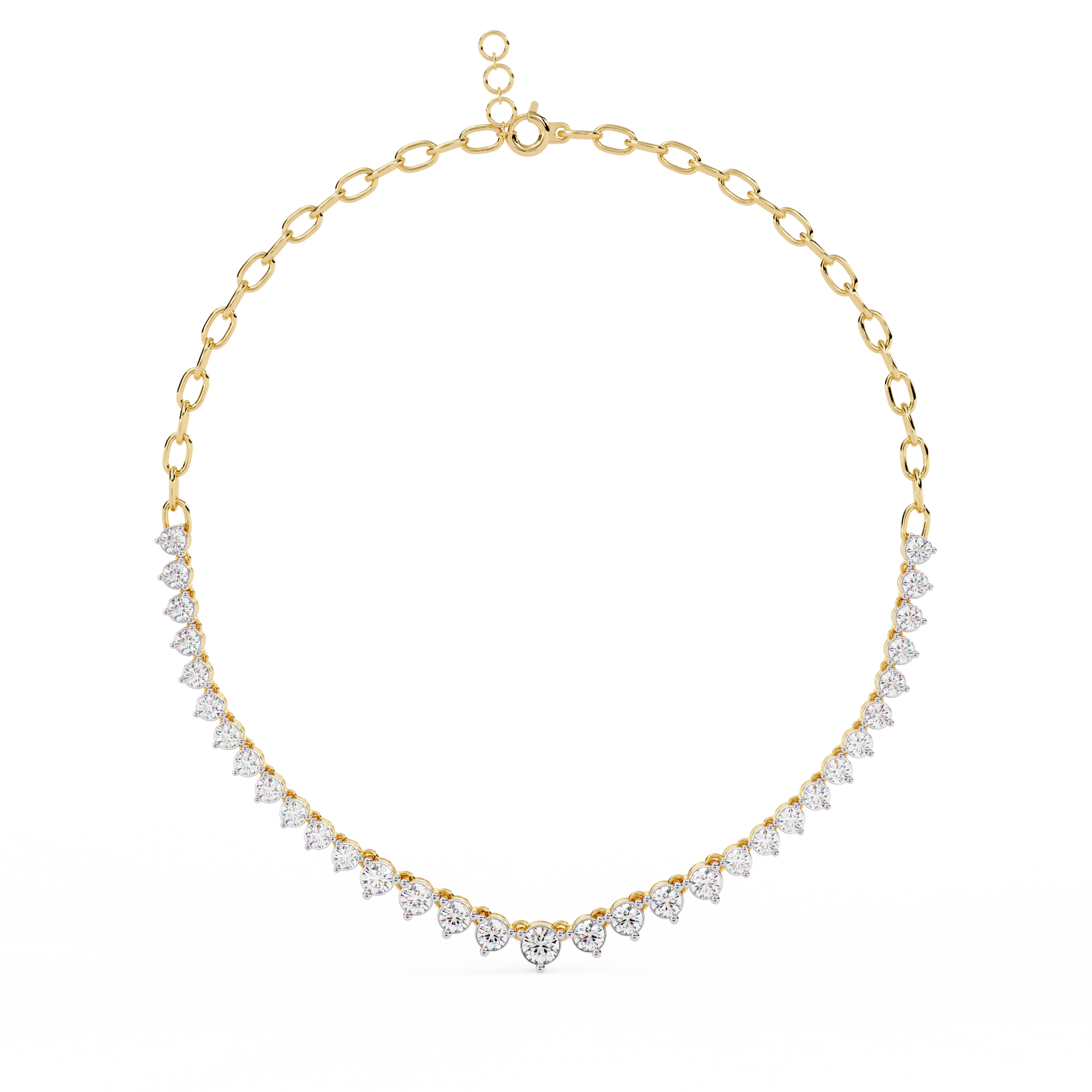 Round-Cut Lab-grown Diamond Necklace in 10K Rose Gold