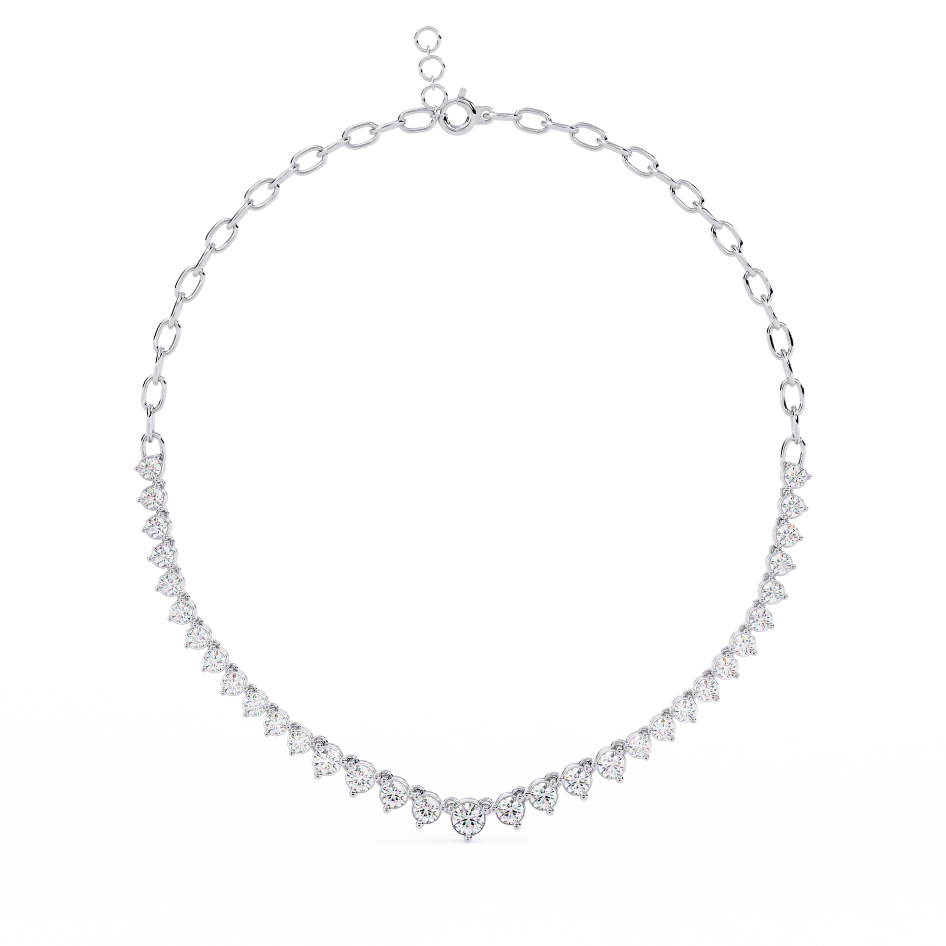 Round-Cut Lab-grown Diamond Necklace in 10K Rose Gold