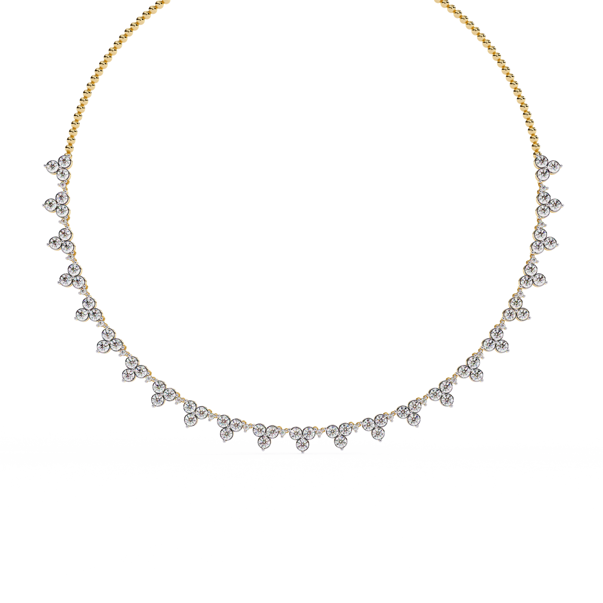 Round-Cut Lab-grown Diamond Necklace in 10K White Gold