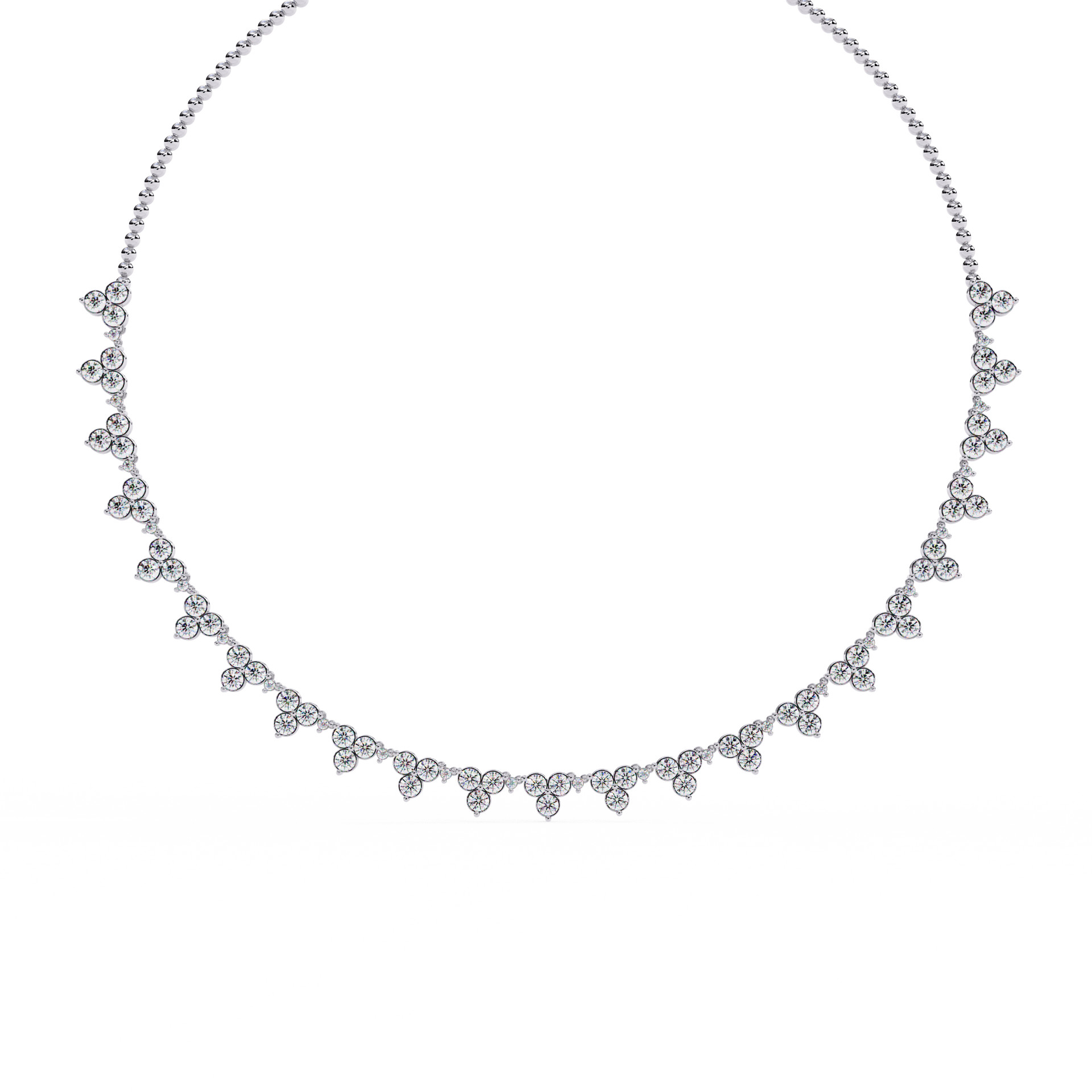 Round-Cut Lab-grown Diamond Necklace in 10K White Gold