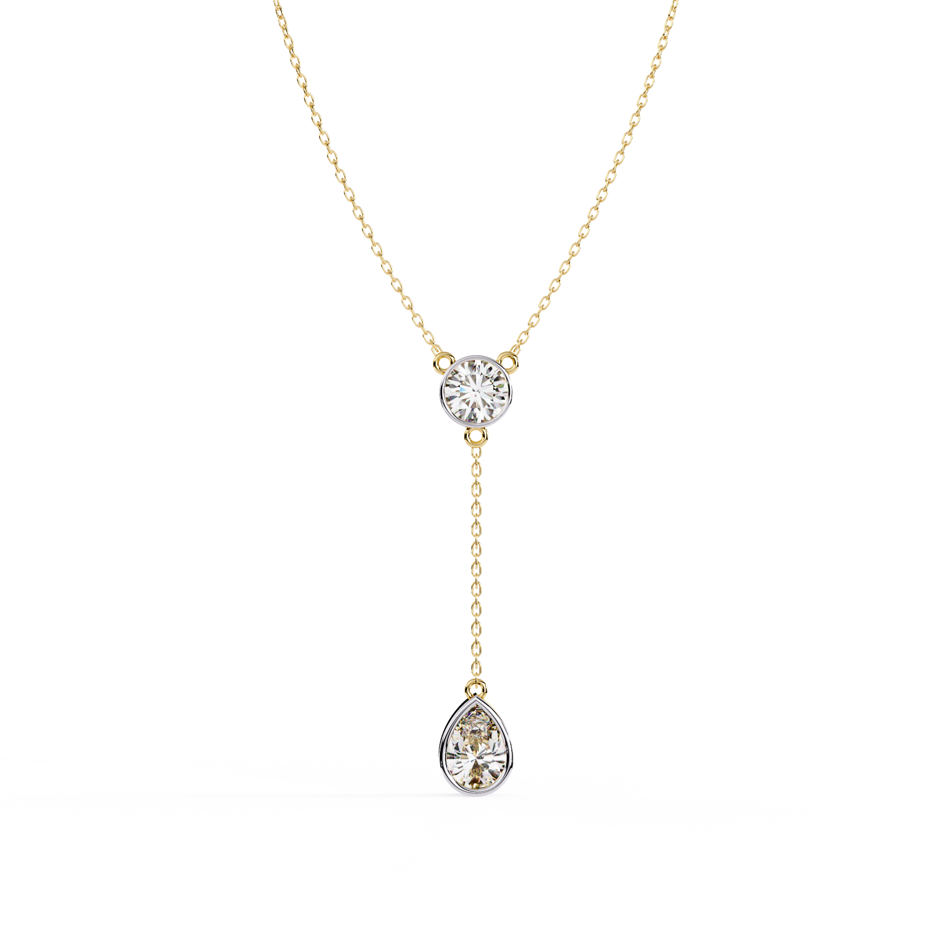 Round-Cut Lab-grown Diamond Necklace in 10K White Gold