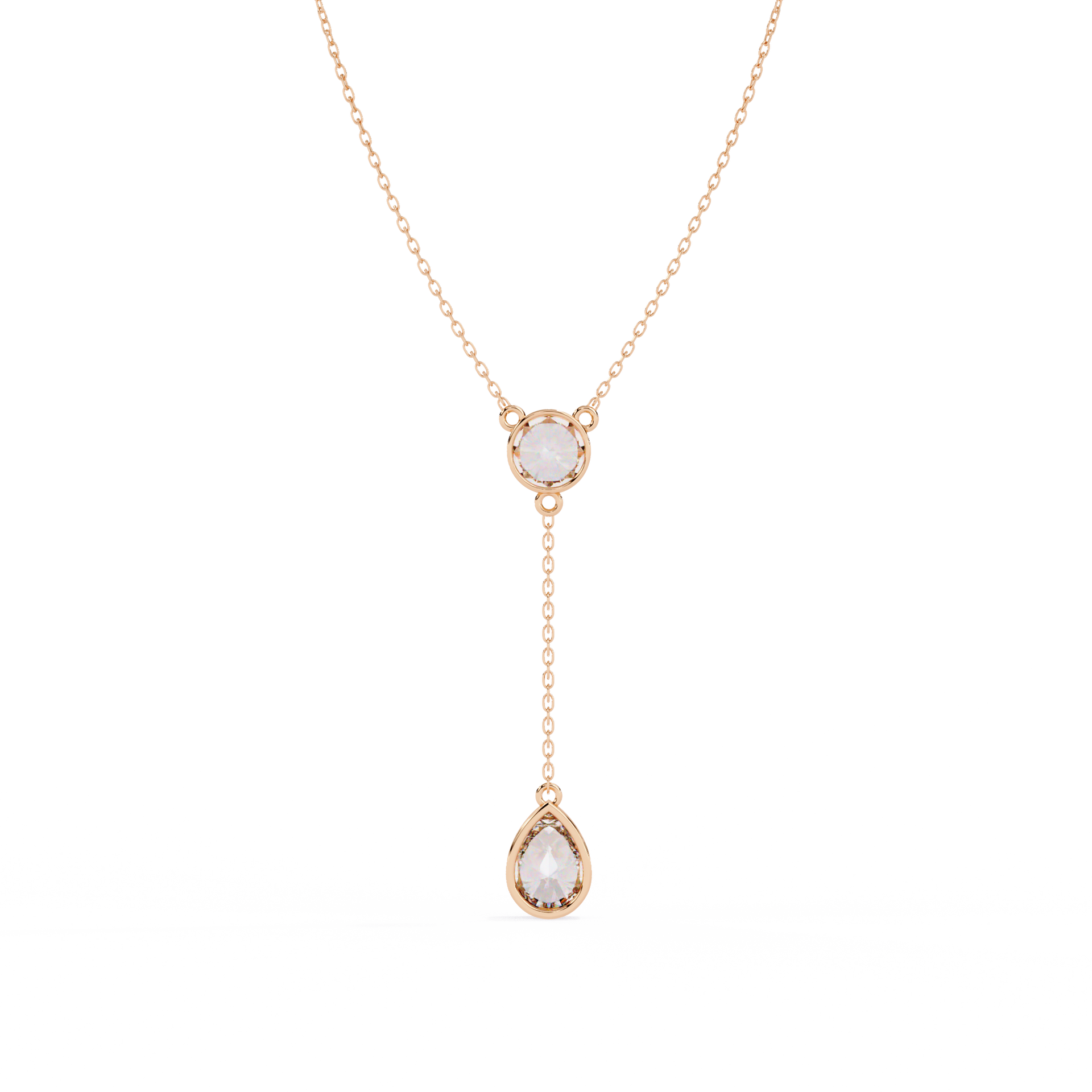 Round-Cut Lab-grown Diamond Necklace in 10K White Gold