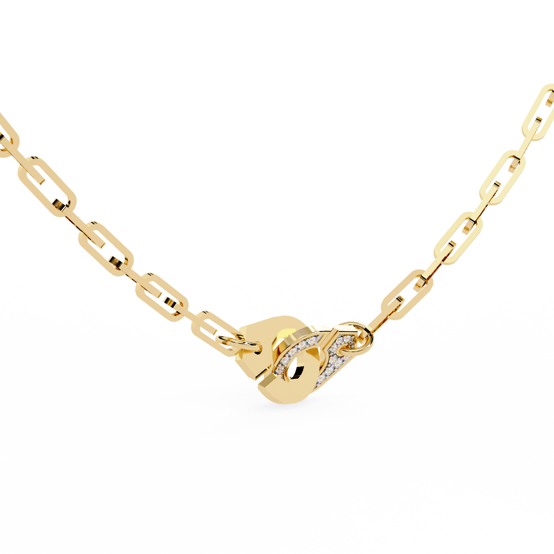 Round-Cut Lab-grown Diamond Cluster Necklace in 10K White Gold