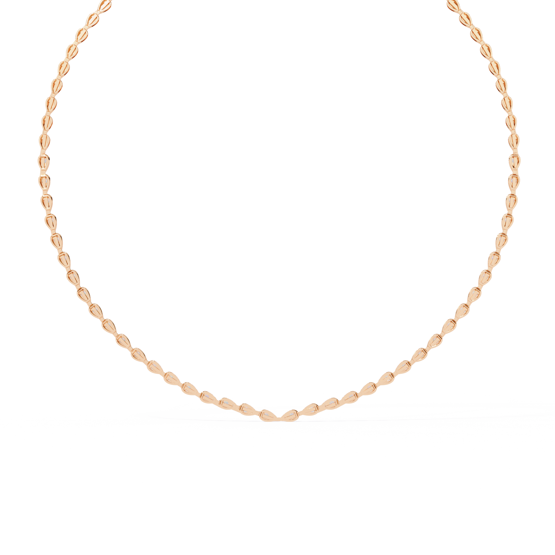 Round-Cut Lab-grown Diamond Necklace in 10K Yellow Gold