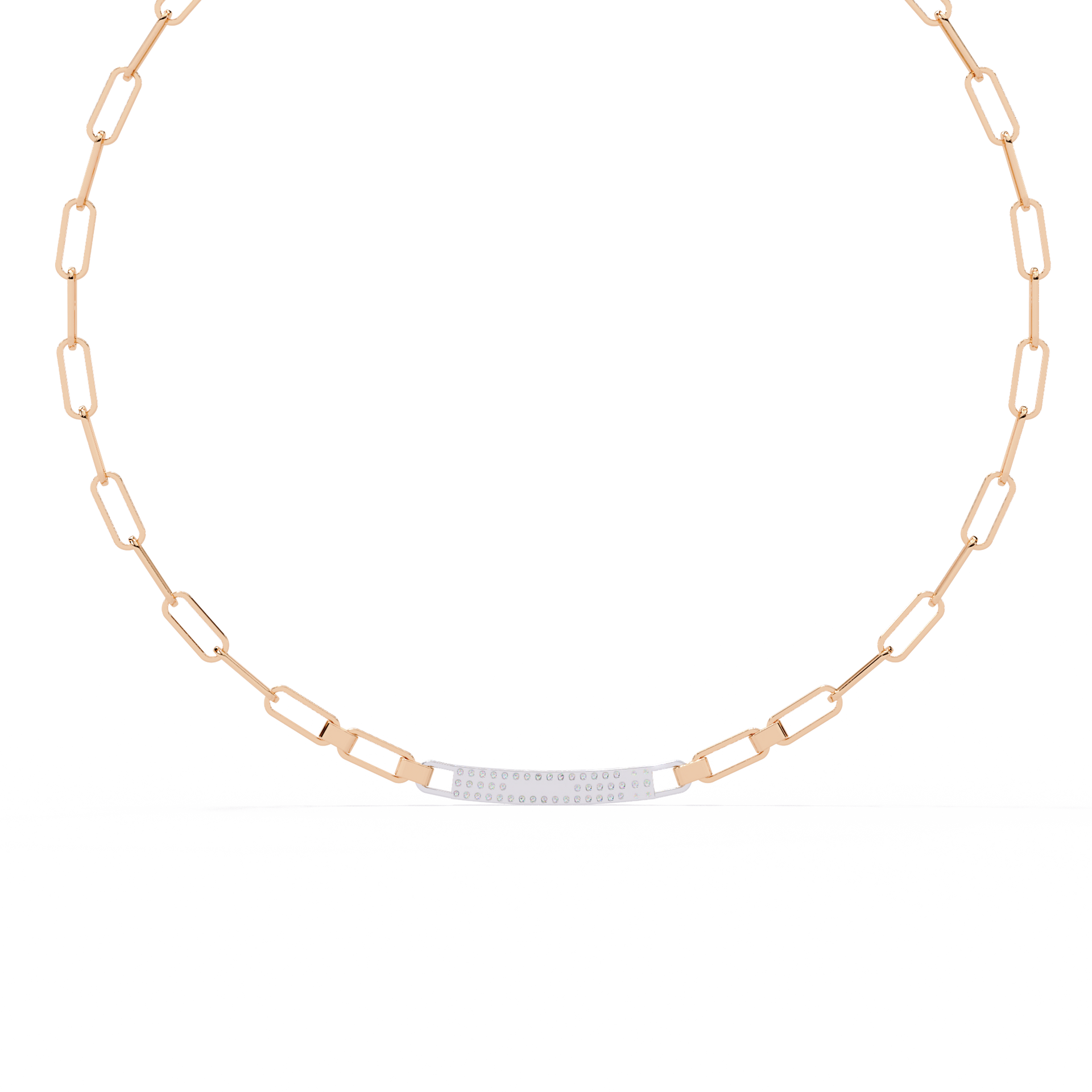 Round-Cut Lab-grown Diamond Necklace in 10K Rose Gold