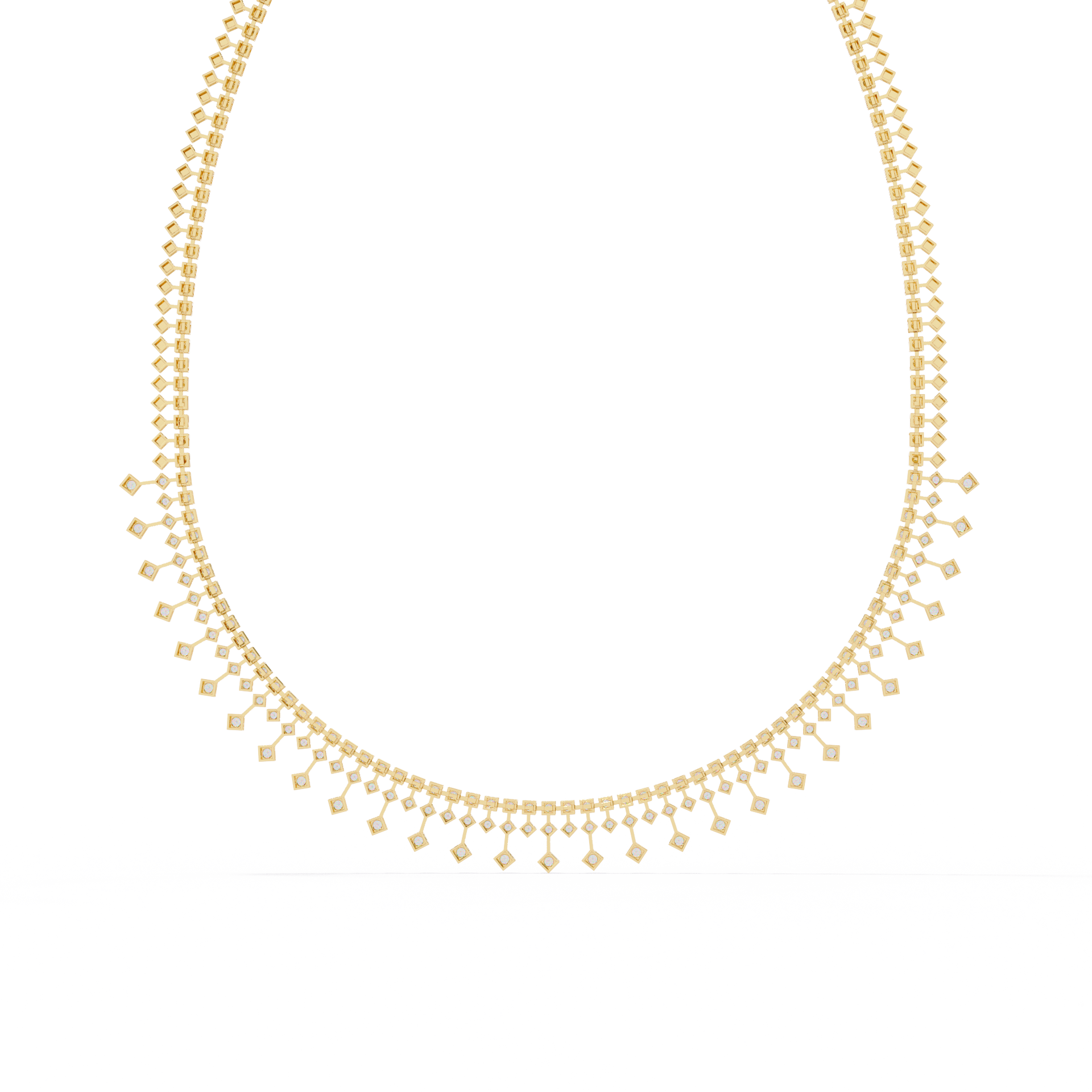 Round-Cut Lab-grown Diamond Necklace in 10K White Gold
