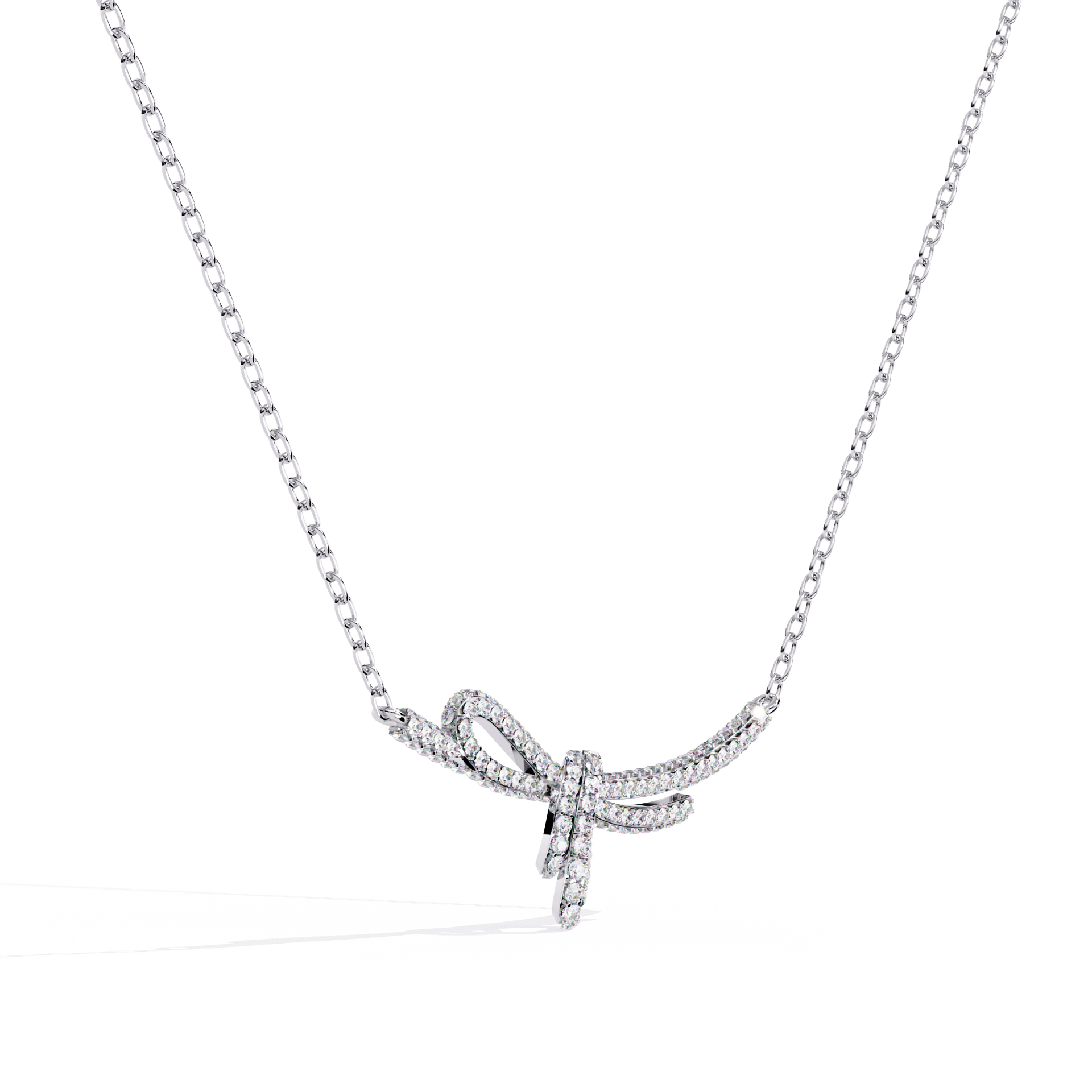 Round-Cut Lab-grown Diamond Cluster Necklace in 10K Rose Gold