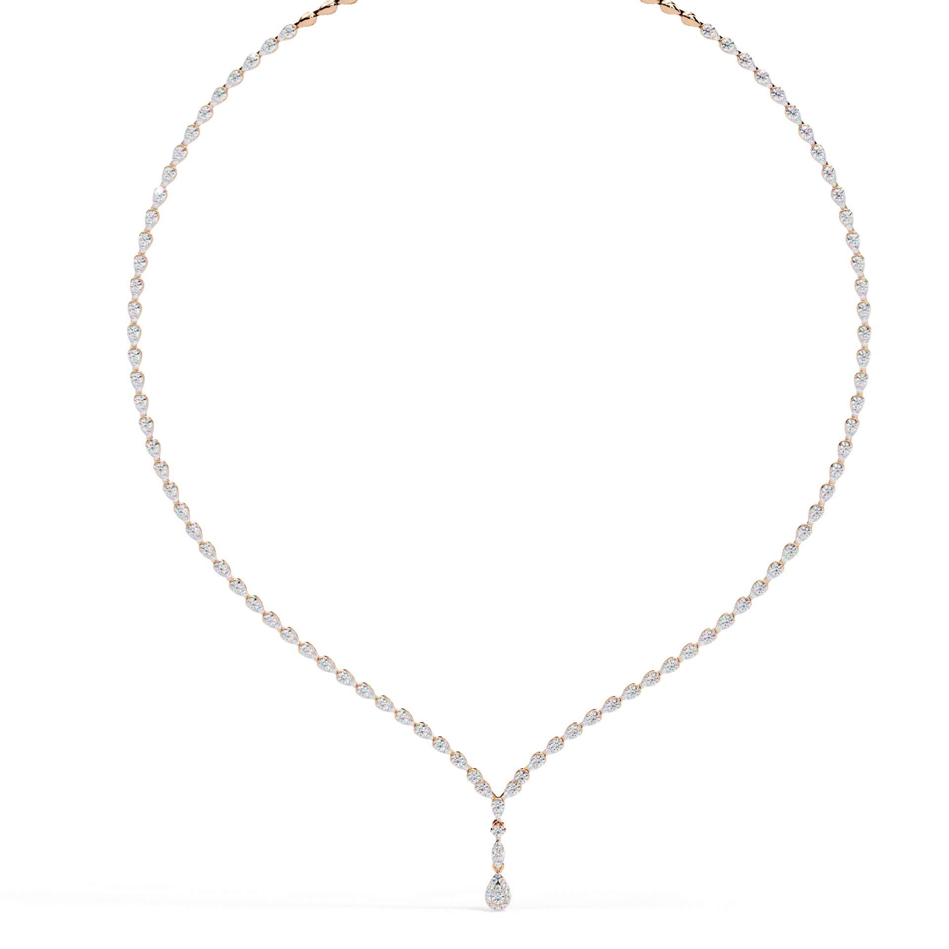 Round-Cut Lab-grown Diamond Necklace in 10K White Gold