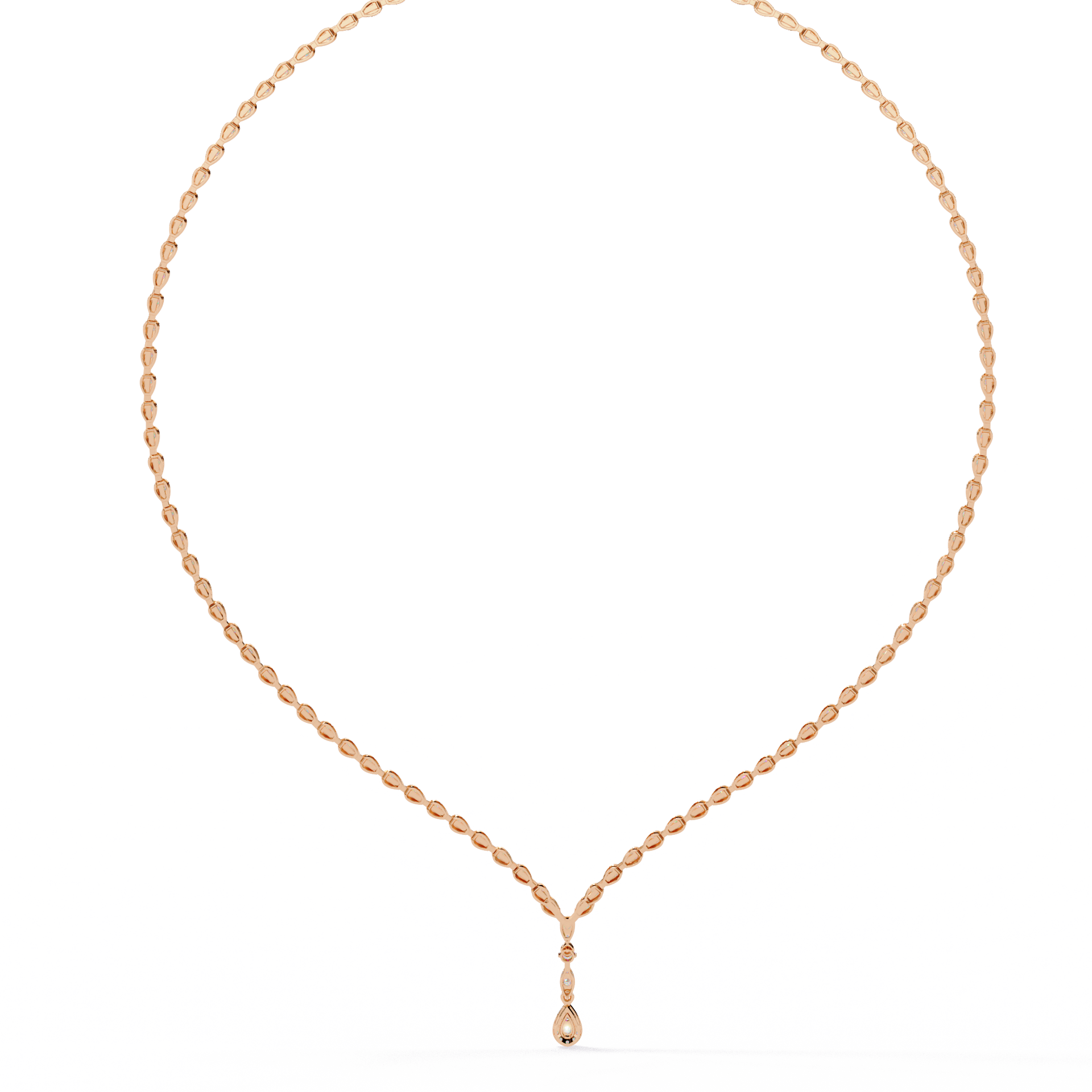 Round-Cut Lab-grown Diamond Necklace in 10K White Gold