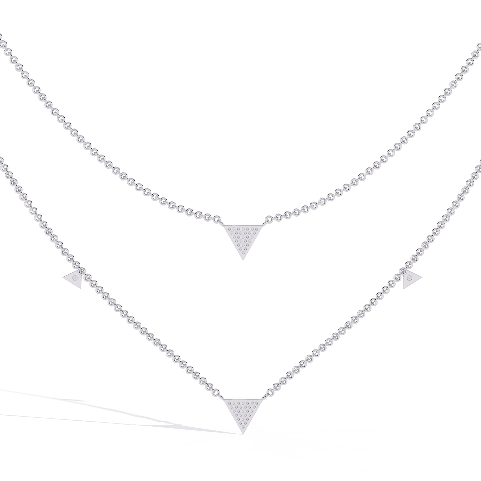Round-Cut Lab-grown Diamond Necklace in 10K Yellow Gold