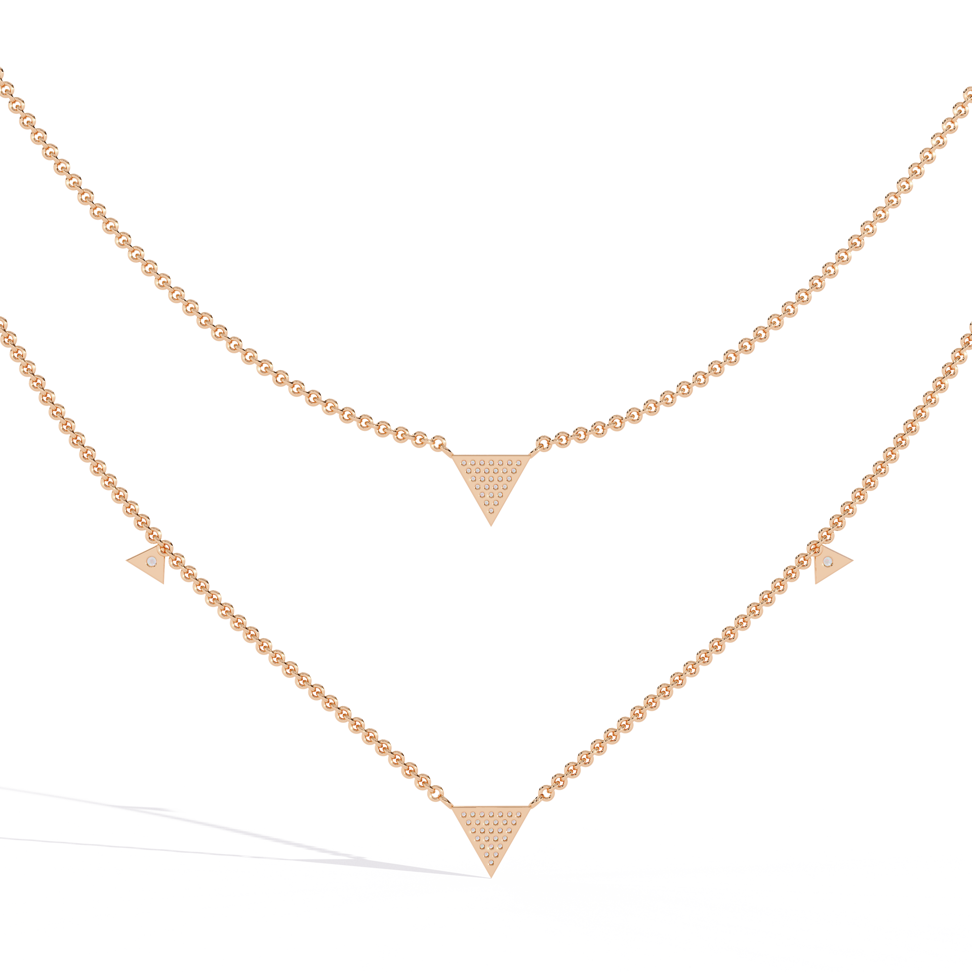 Round-Cut Lab-grown Diamond Necklace in 10K Yellow Gold