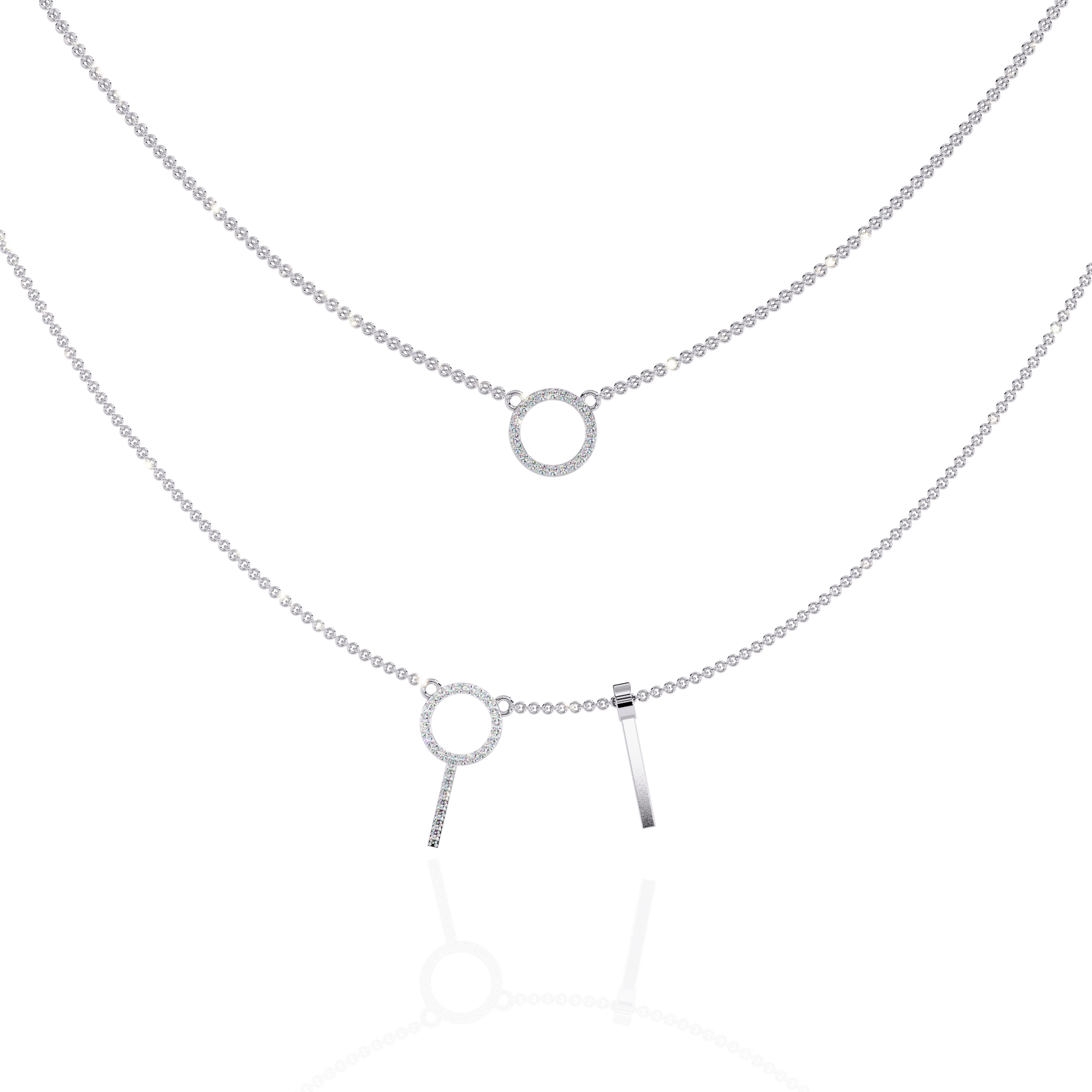 Round-Cut Lab-grown Diamond Necklace in 10K Rose Gold