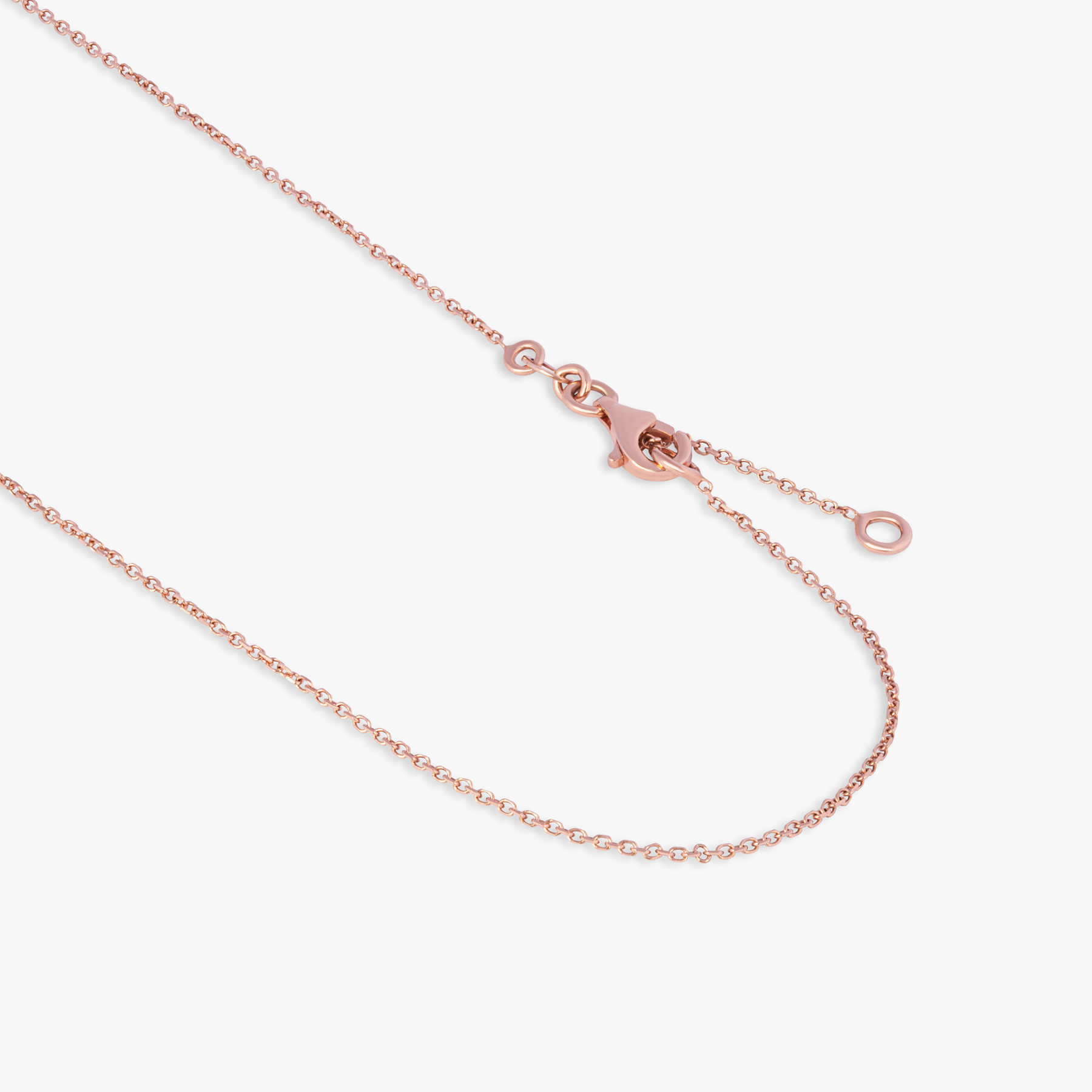 Kensington Necklace In 14K Satin Rose Gold with Black Rutilated Quartz