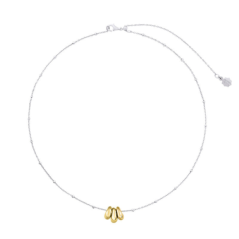 Adjustable Chain & Nugget  Trio Pendant