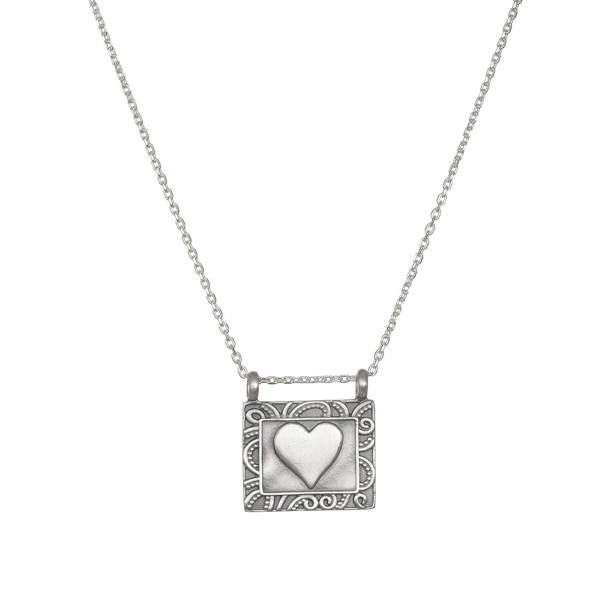 Heart Centered Silver Necklace