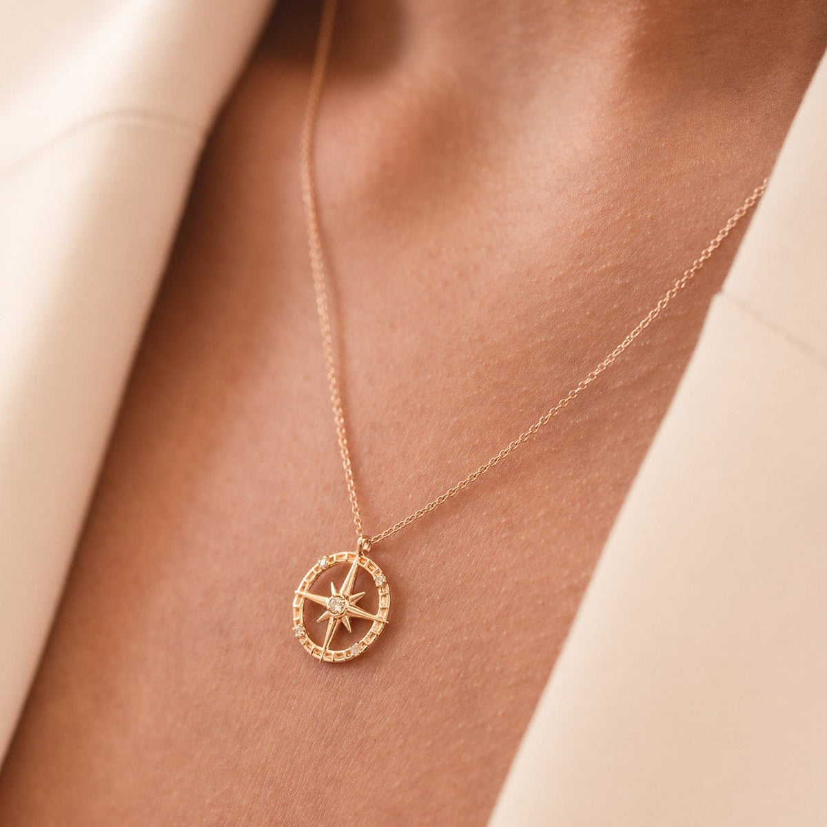 9k Gold & Diamond True North Pendant