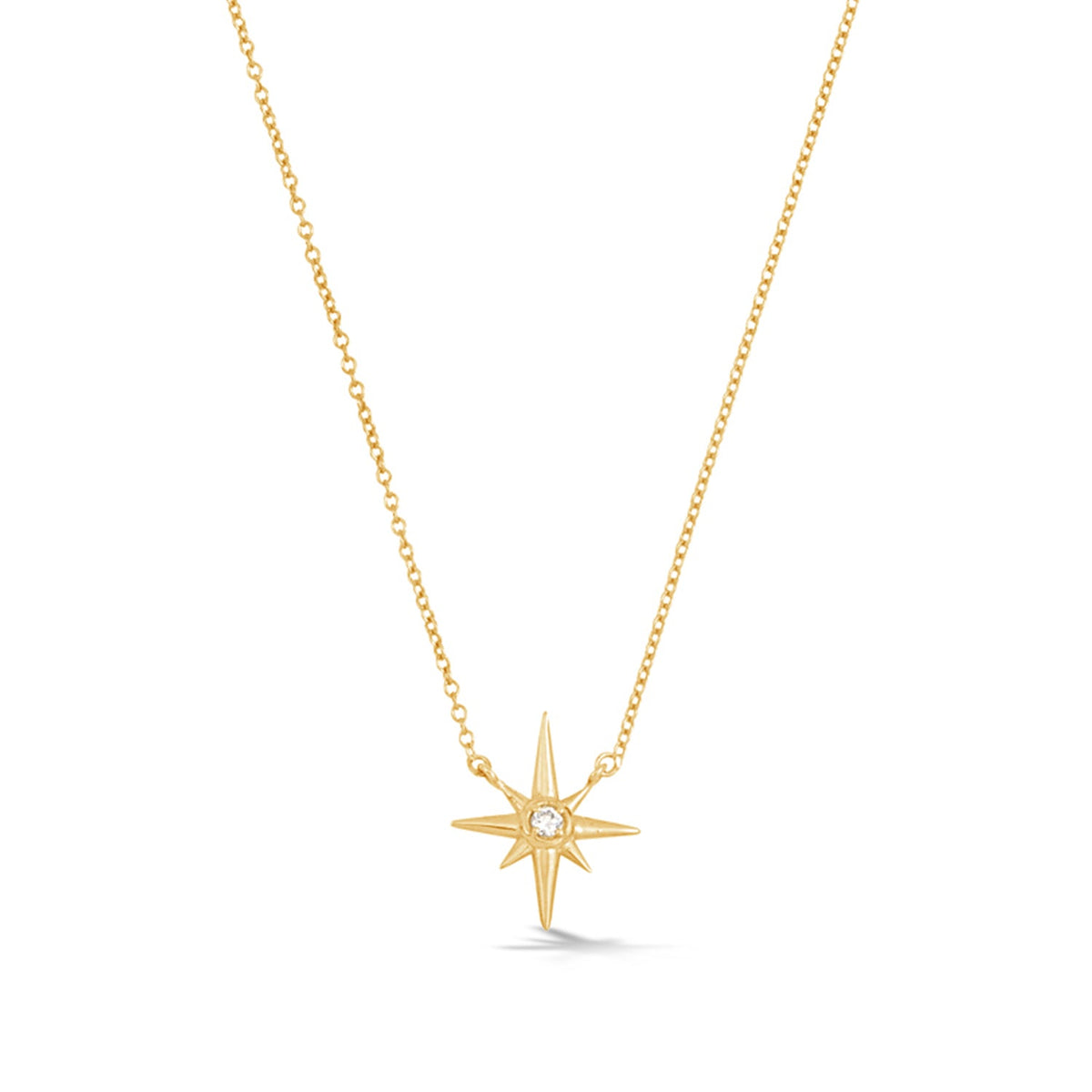 14k Gold & Diamond North Star Pendant