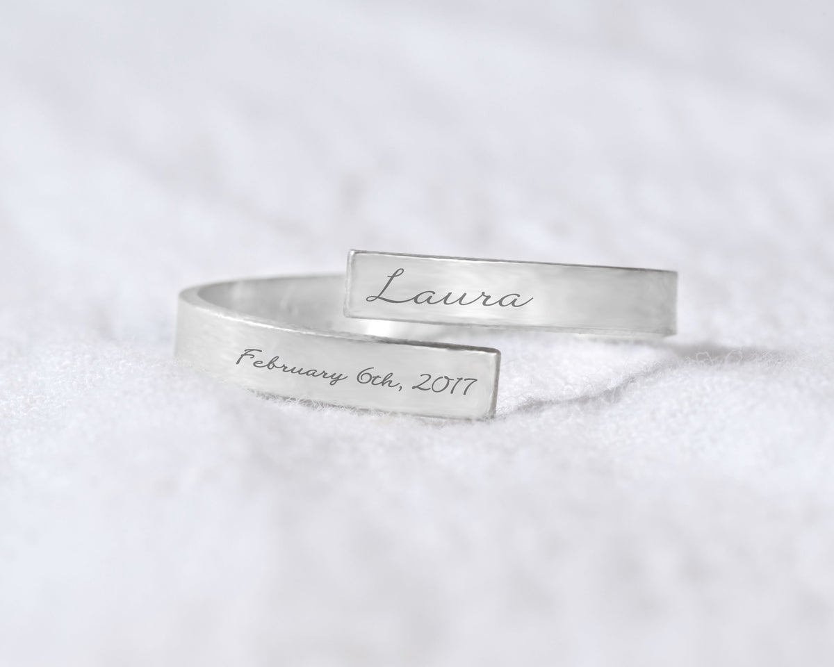 Name And Date Wrap Ring