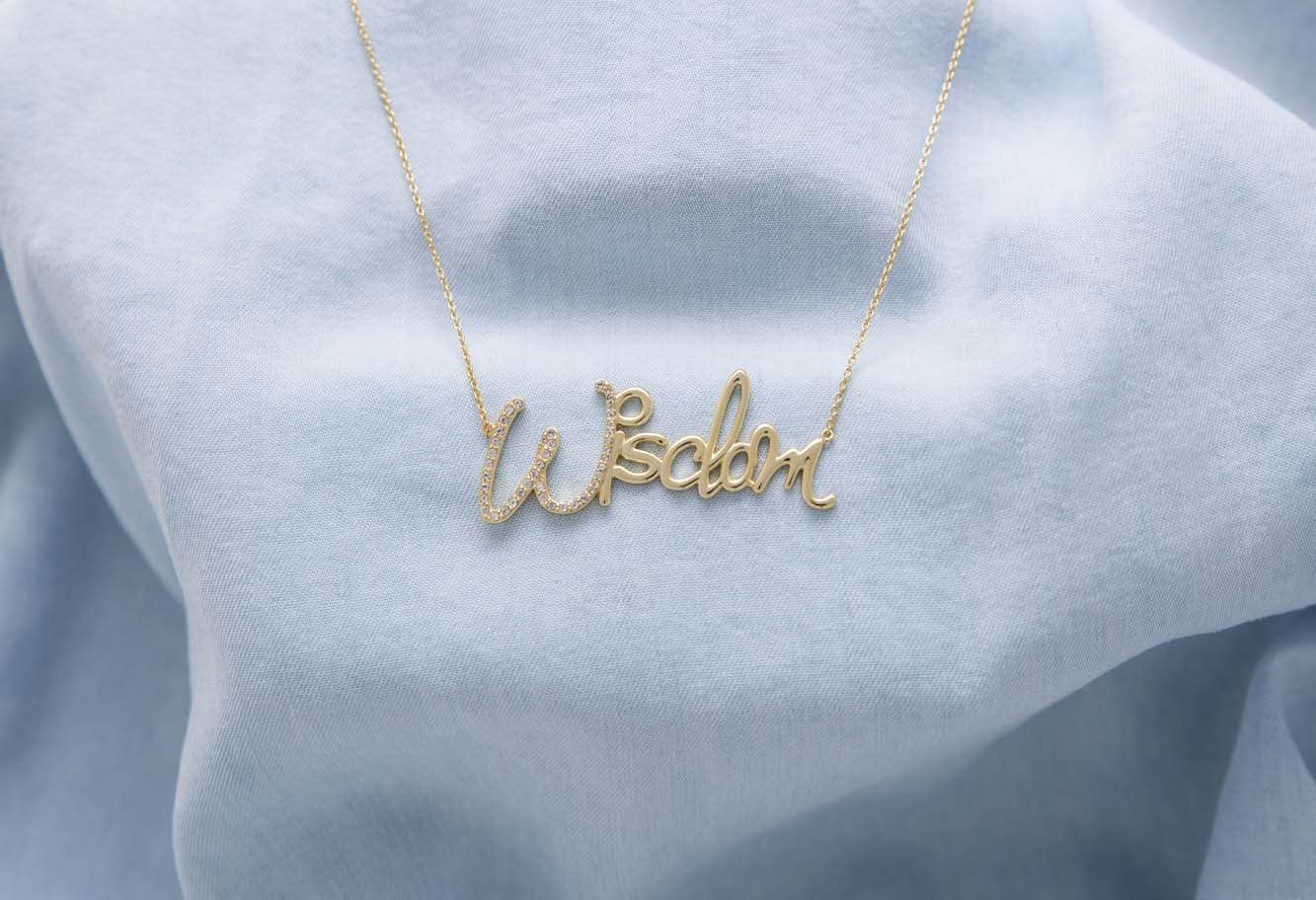 Wisdom Nameplate Necklace