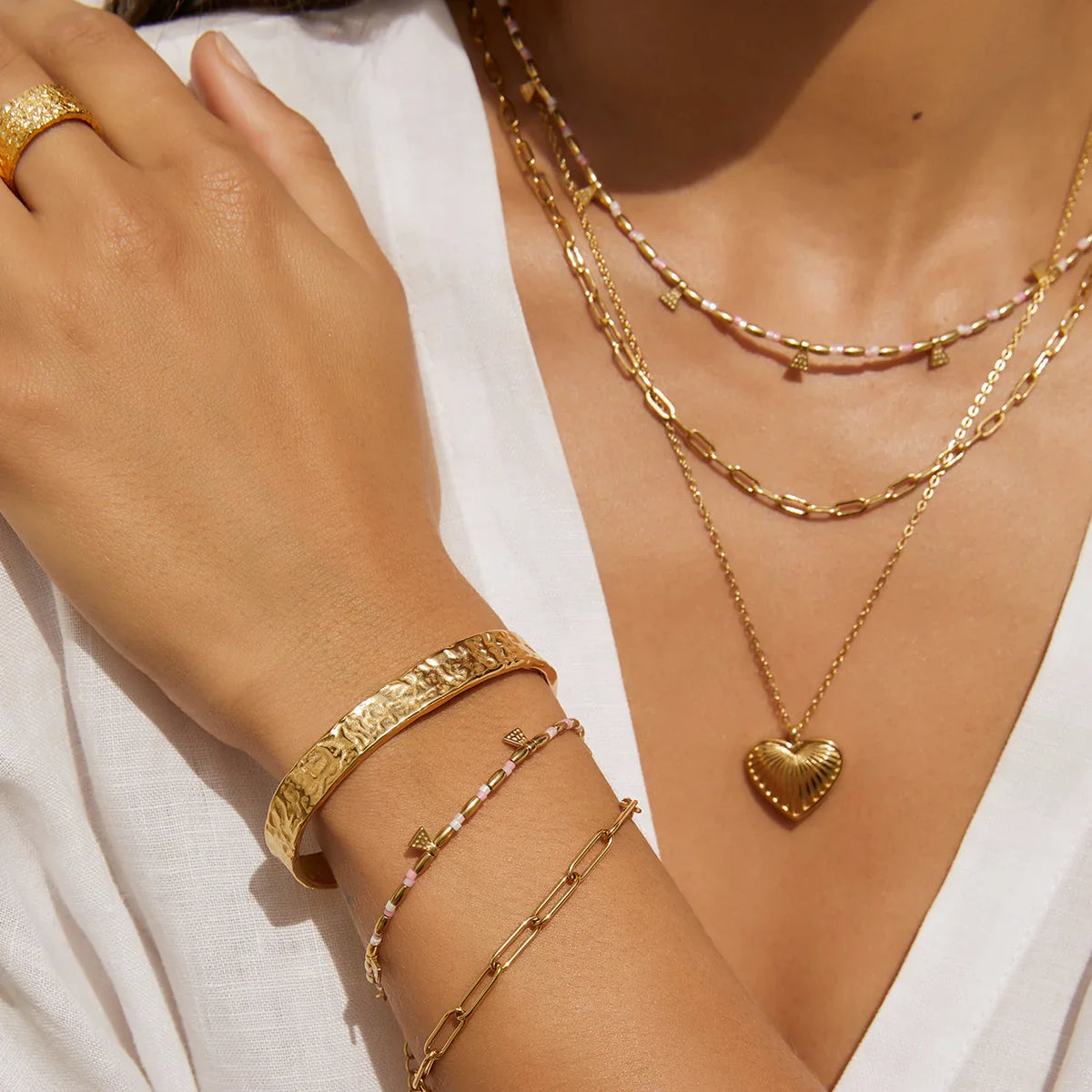 Natalia Gold Bracelet Peony