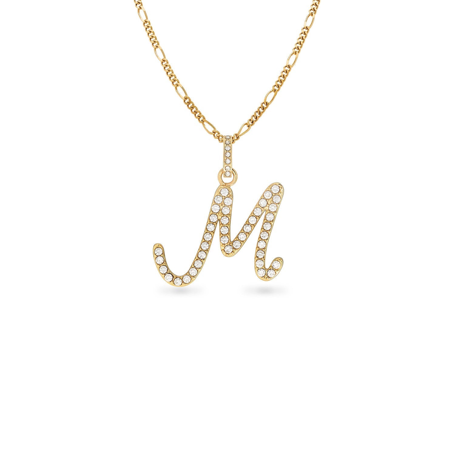 Pavé Initial Necklace (Gold)