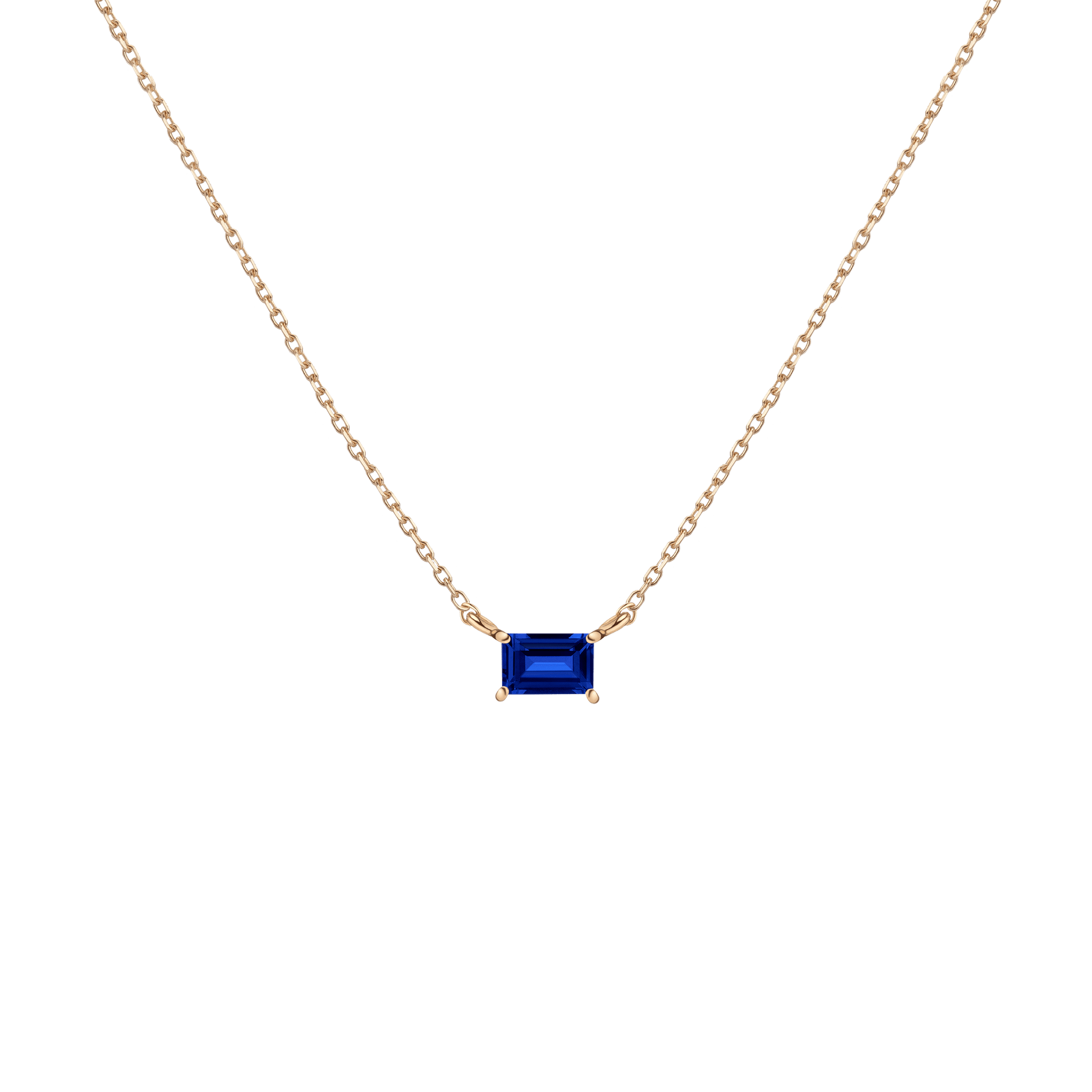 Birthstone Baguette Necklace