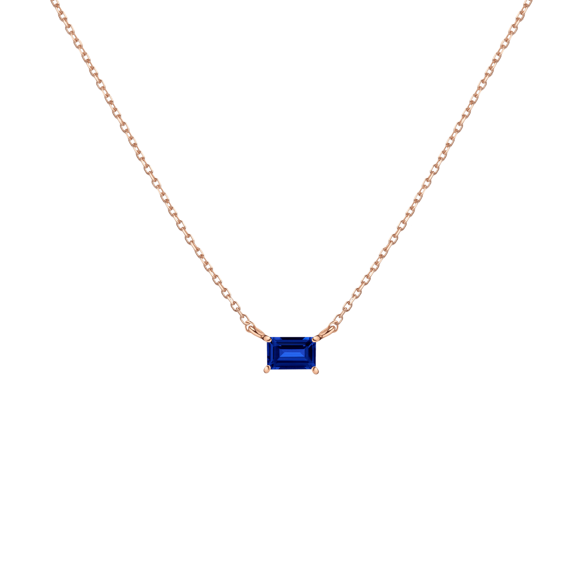 Birthstone Baguette Necklace