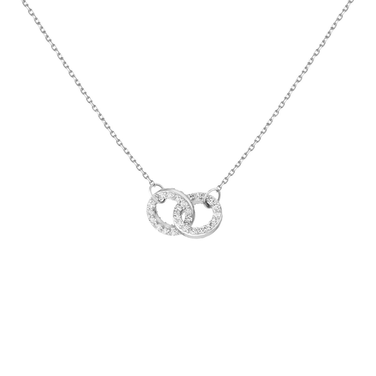 Double Lab Grown Diamond Connection Necklace