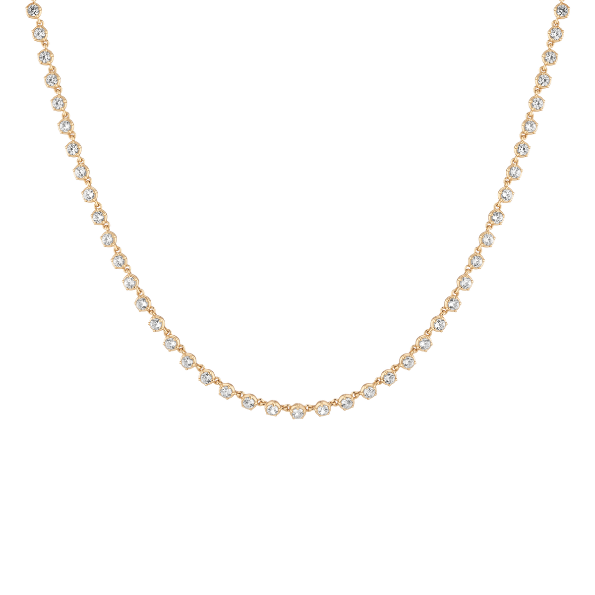 Lab Grown Diamond Georgian Tennis Necklace