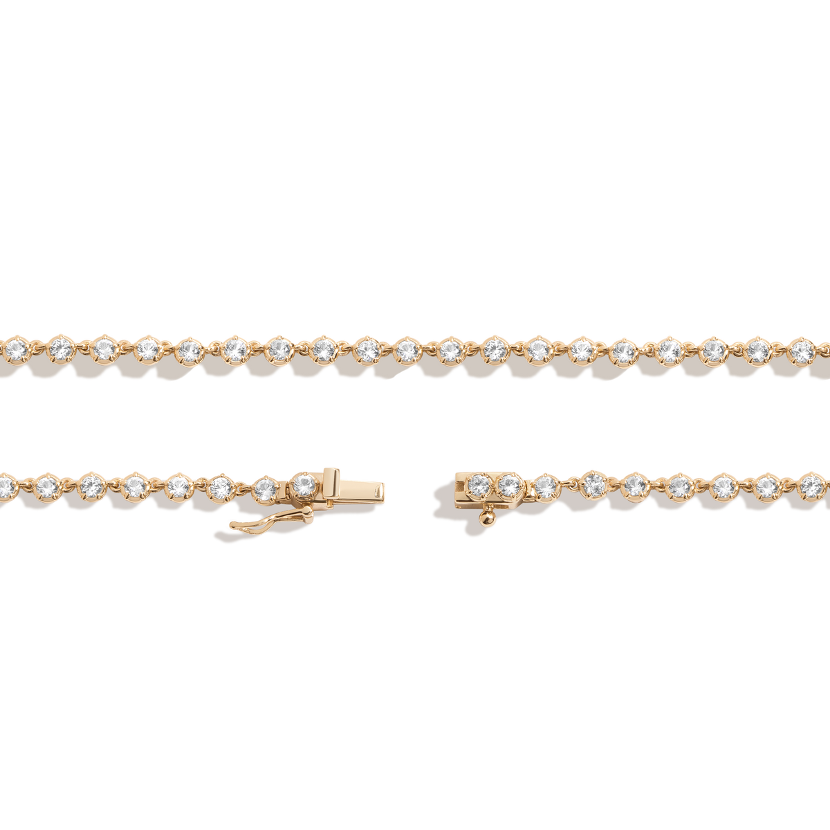 Lab Grown Diamond Georgian Tennis Necklace