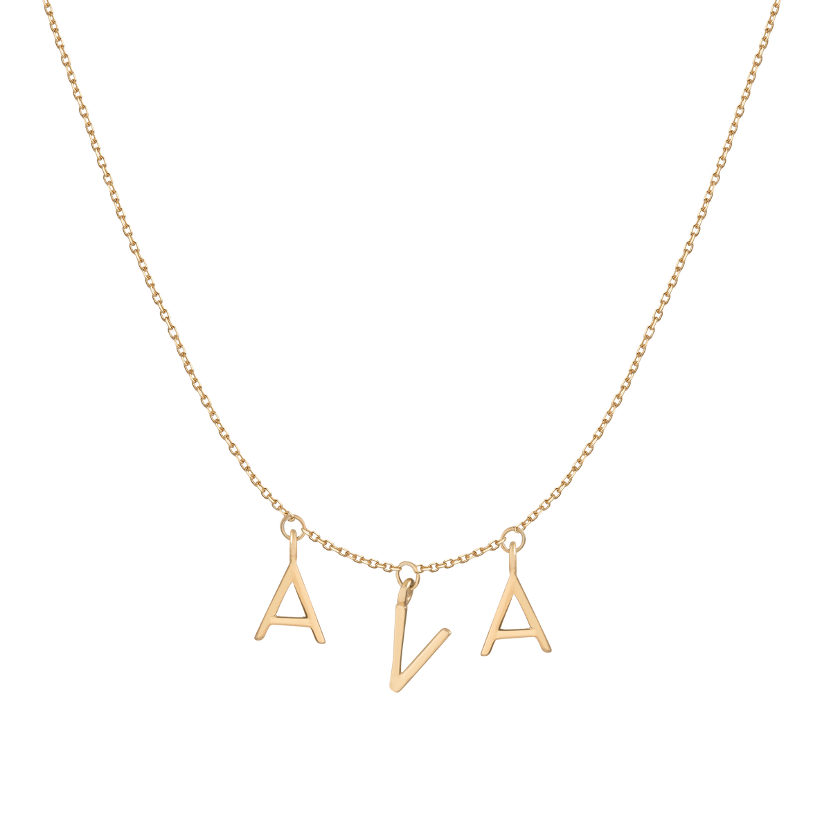 Gold Station Letter Necklace