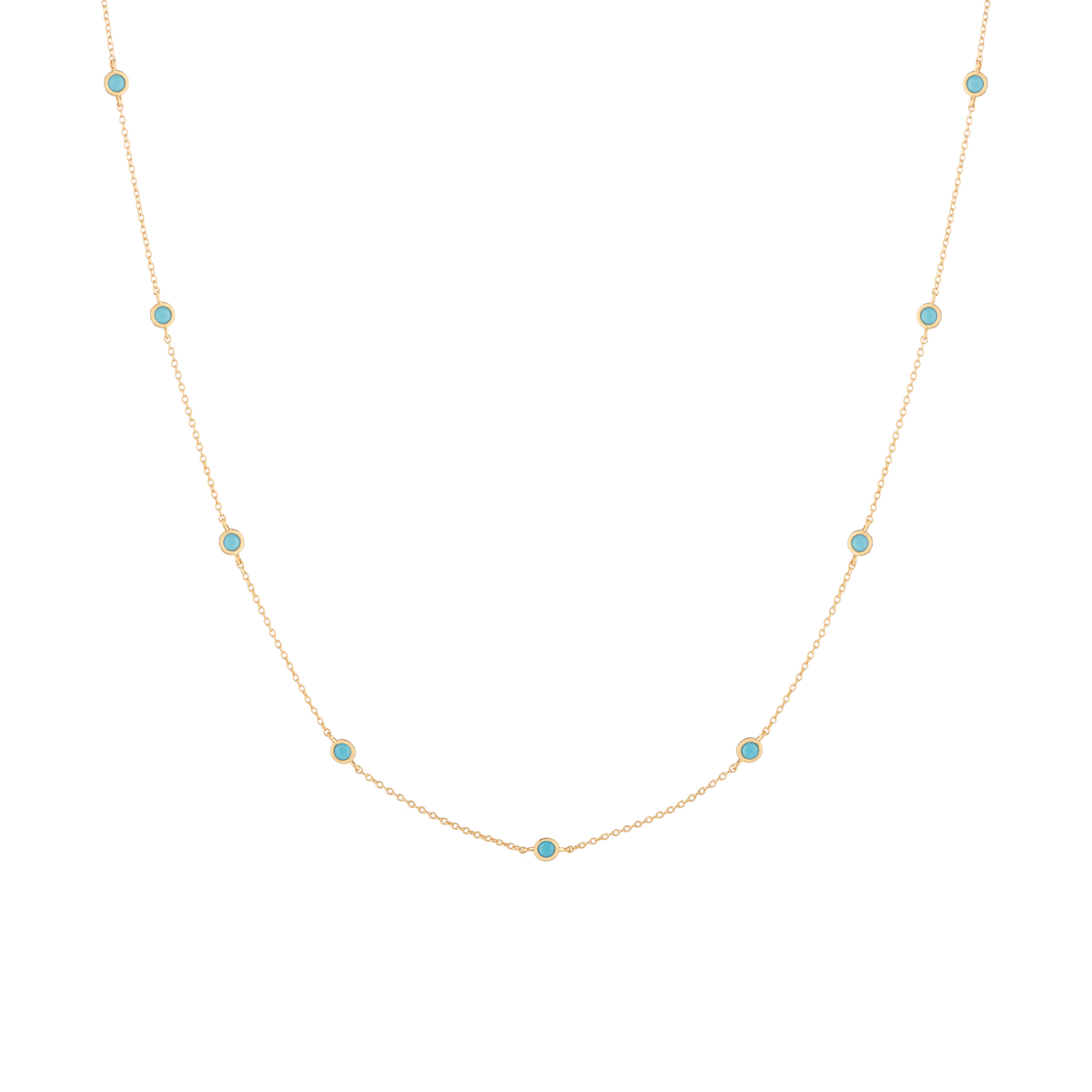 Aurate x Frye: Turquoise Station Necklace
