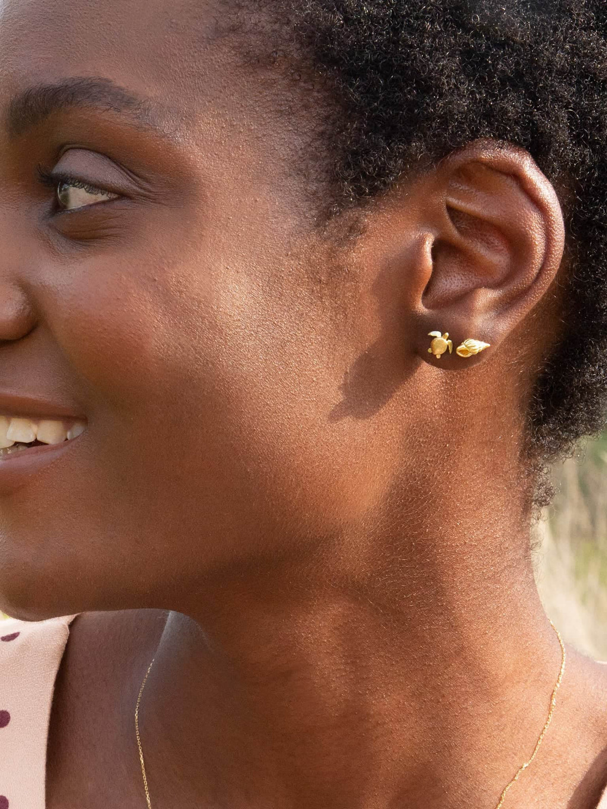 Teeny Tiny Shell Single Stud Earring