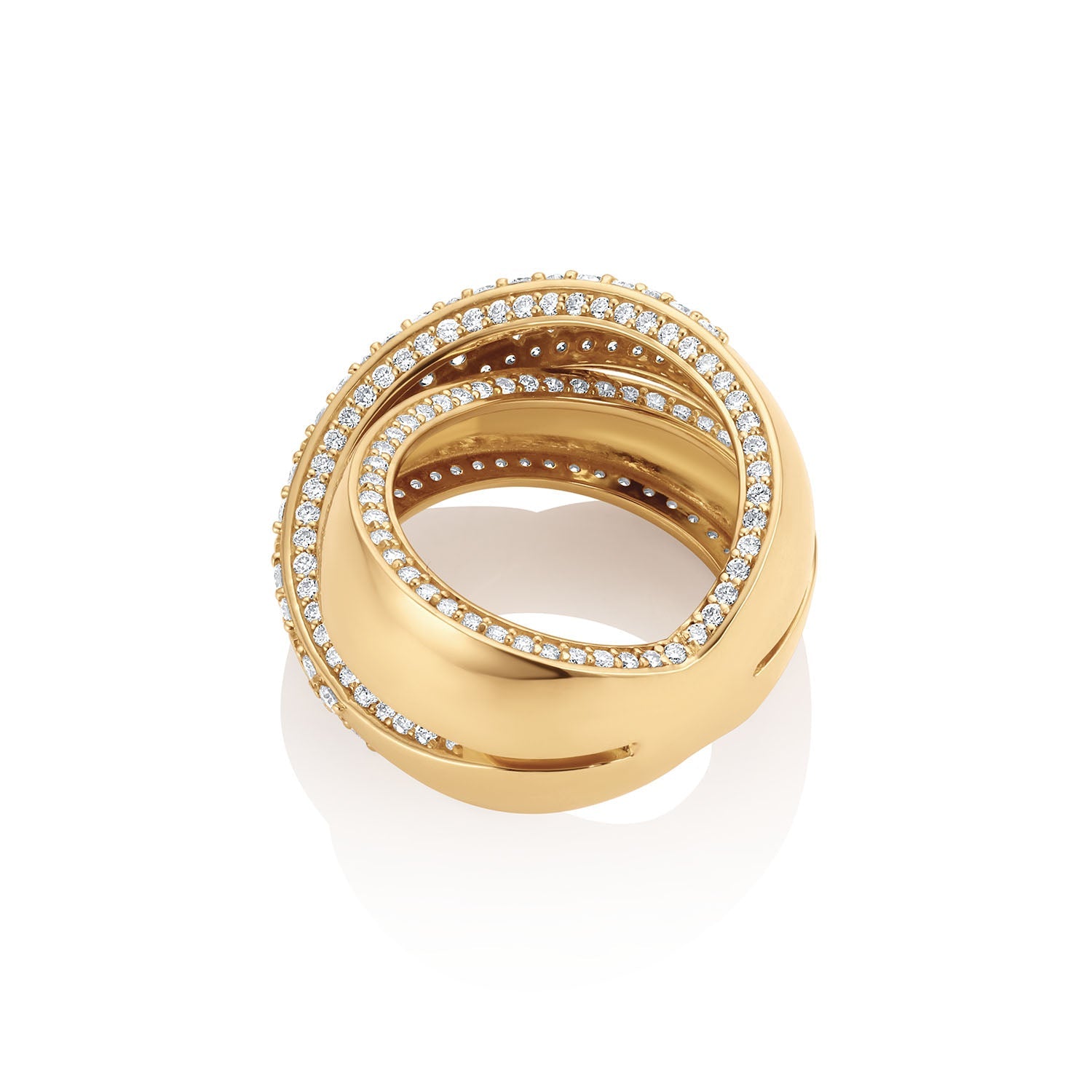 Diamond Crossover Ring