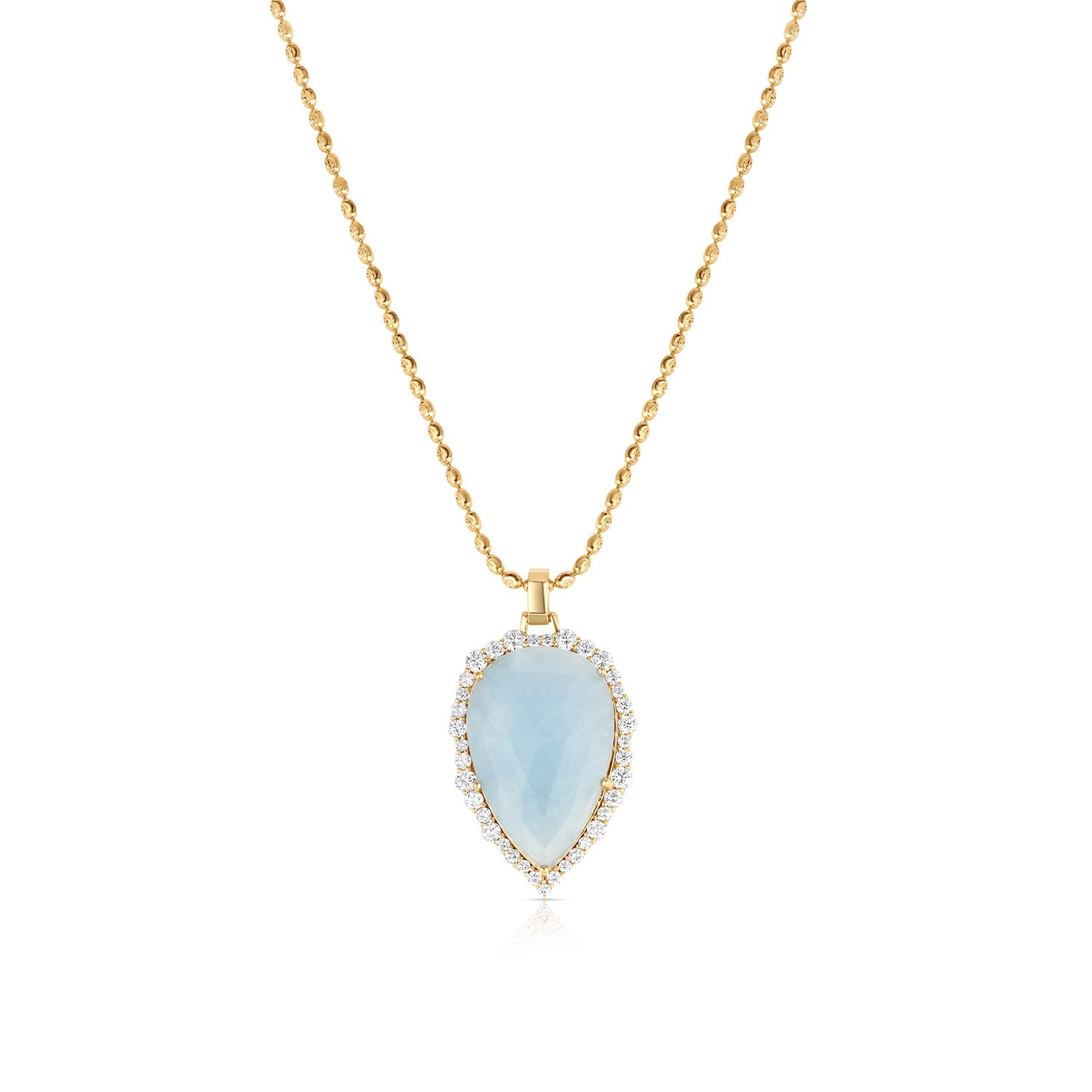 One of A Kind Aqua Marine Cabochon Pendant