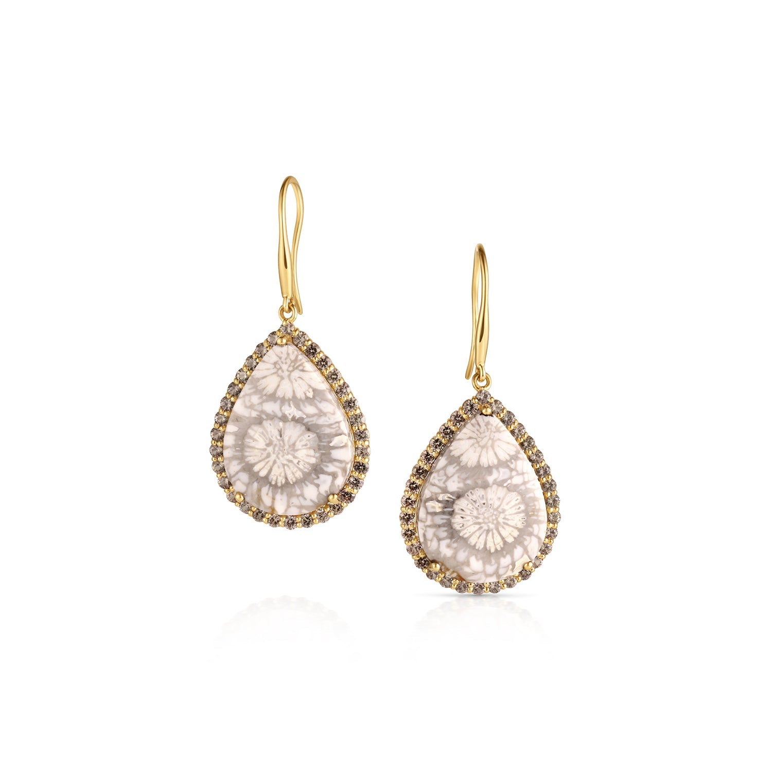 One of A Kind Coral Earrings