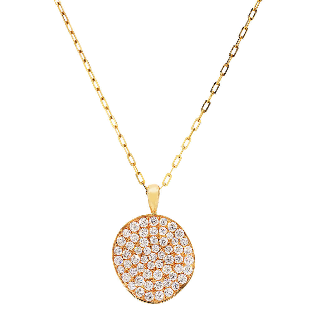 Ora Nicole Diamond Disc Necklace