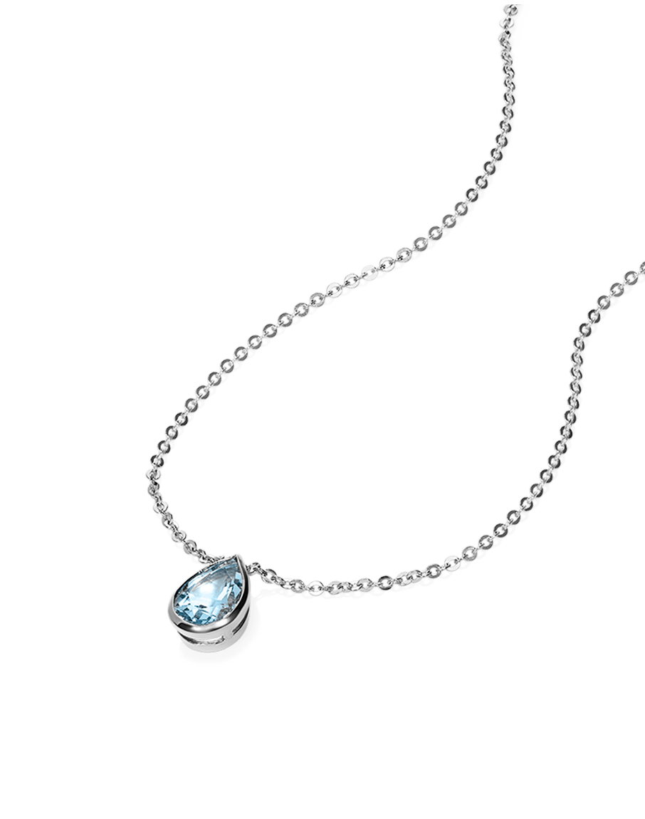 Ocean Drop Necklace (White Gold)