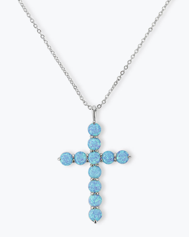 oh-she-fancy-cross-pendant-18-inch-in-silver-and-blue-opal