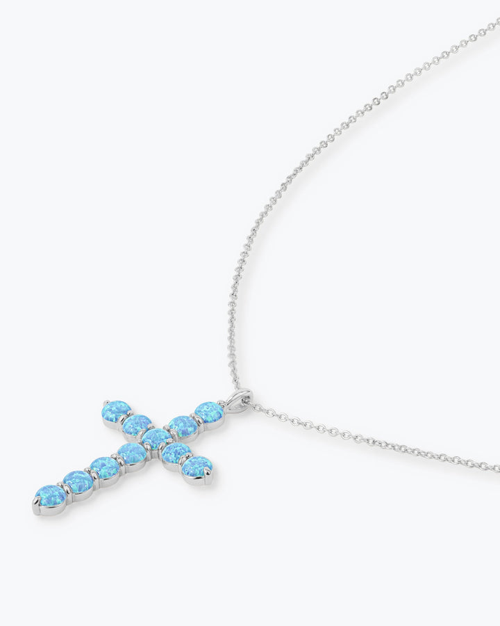 oh-she-fancy-cross-pendant-18-inch-in-silver-and-blue-opal