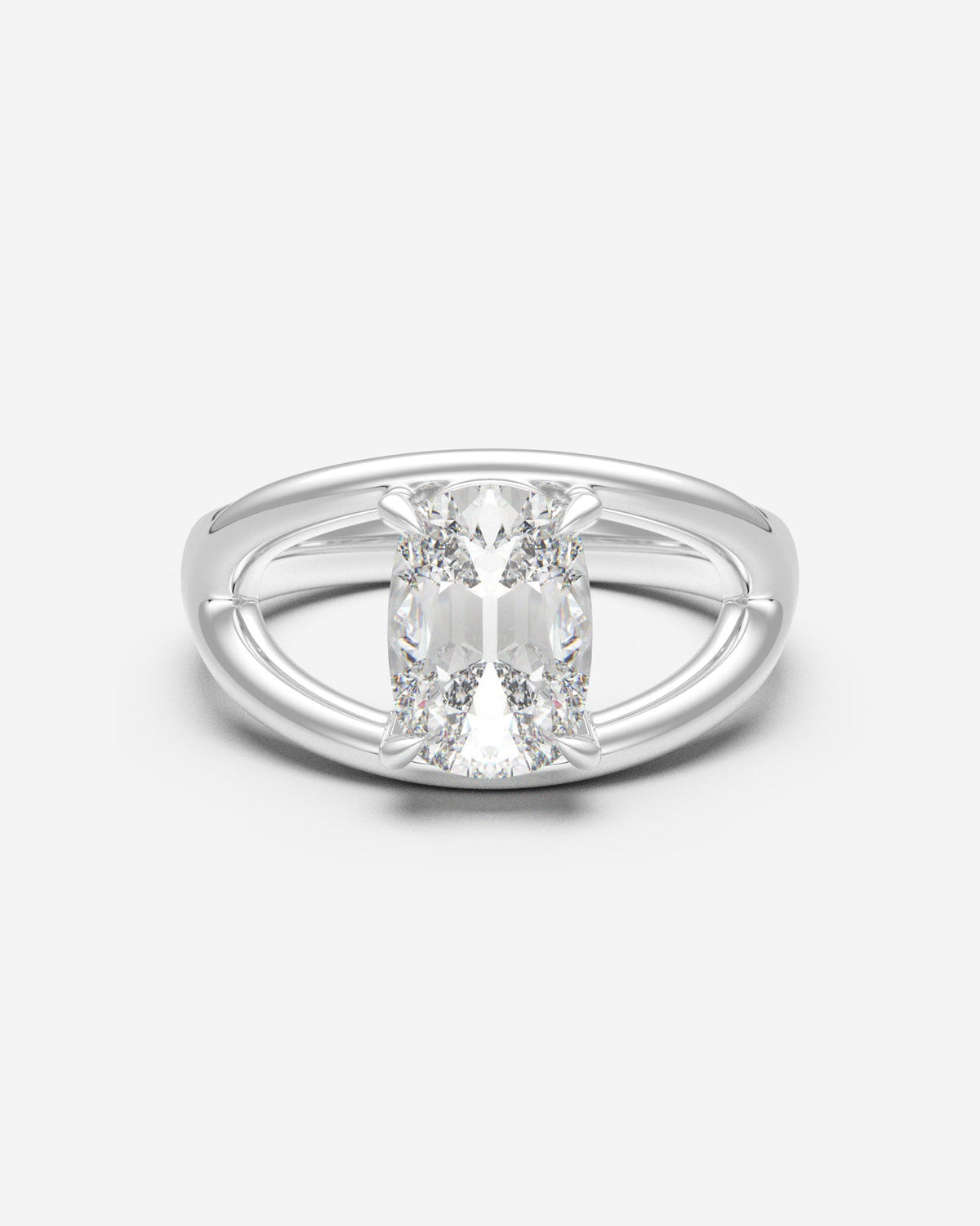 The Orbit Solitaire — Old Mine Elongated Cushion
