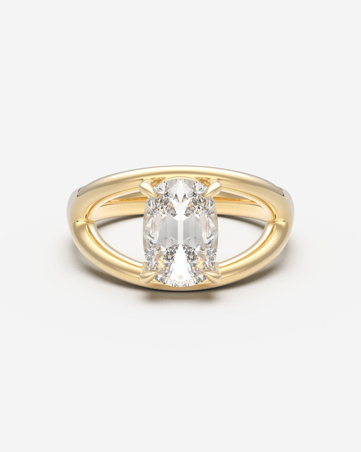 The Orbit Solitaire — Old Mine Elongated Cushion