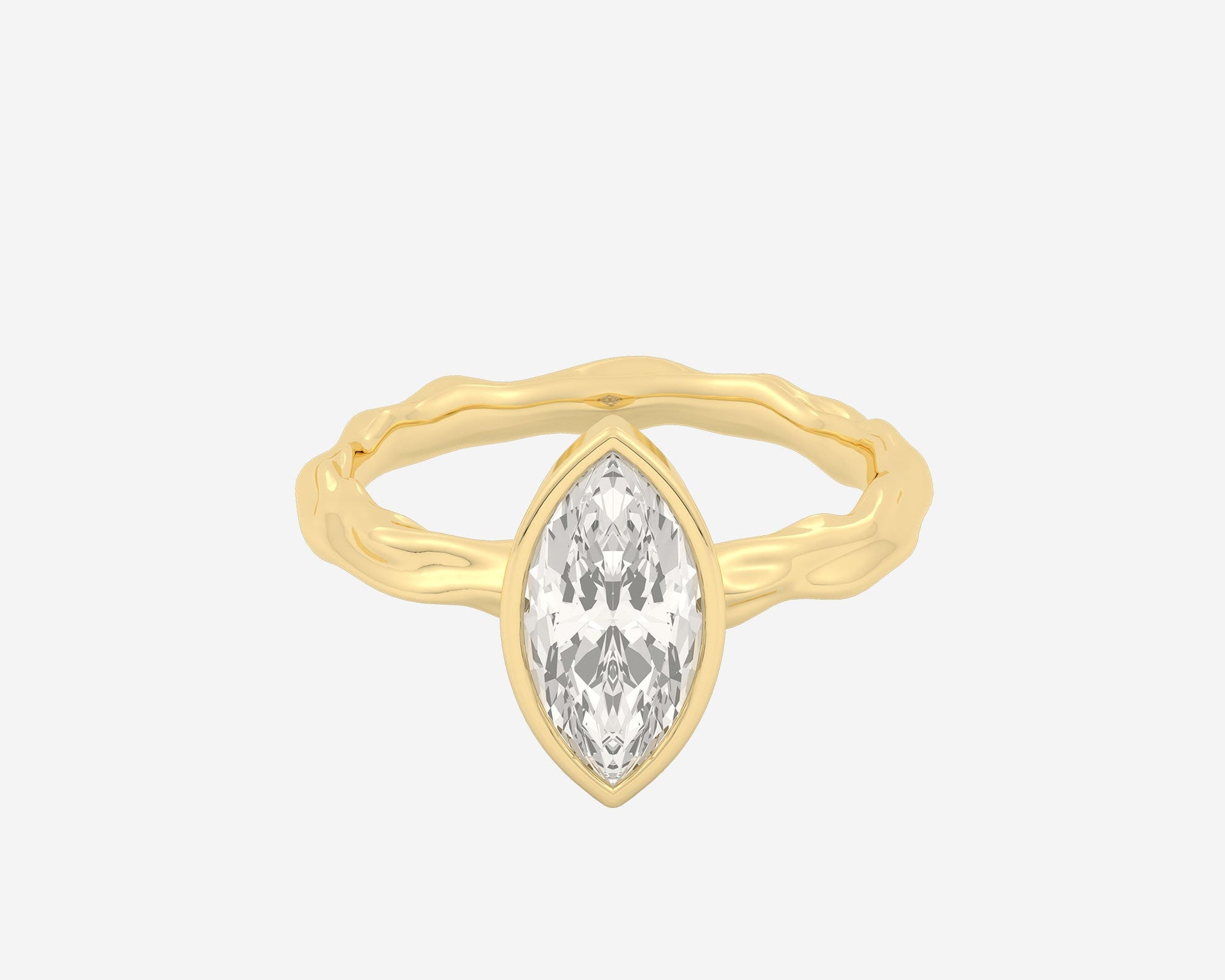 The Organic Bezel Solitaire — Marquise