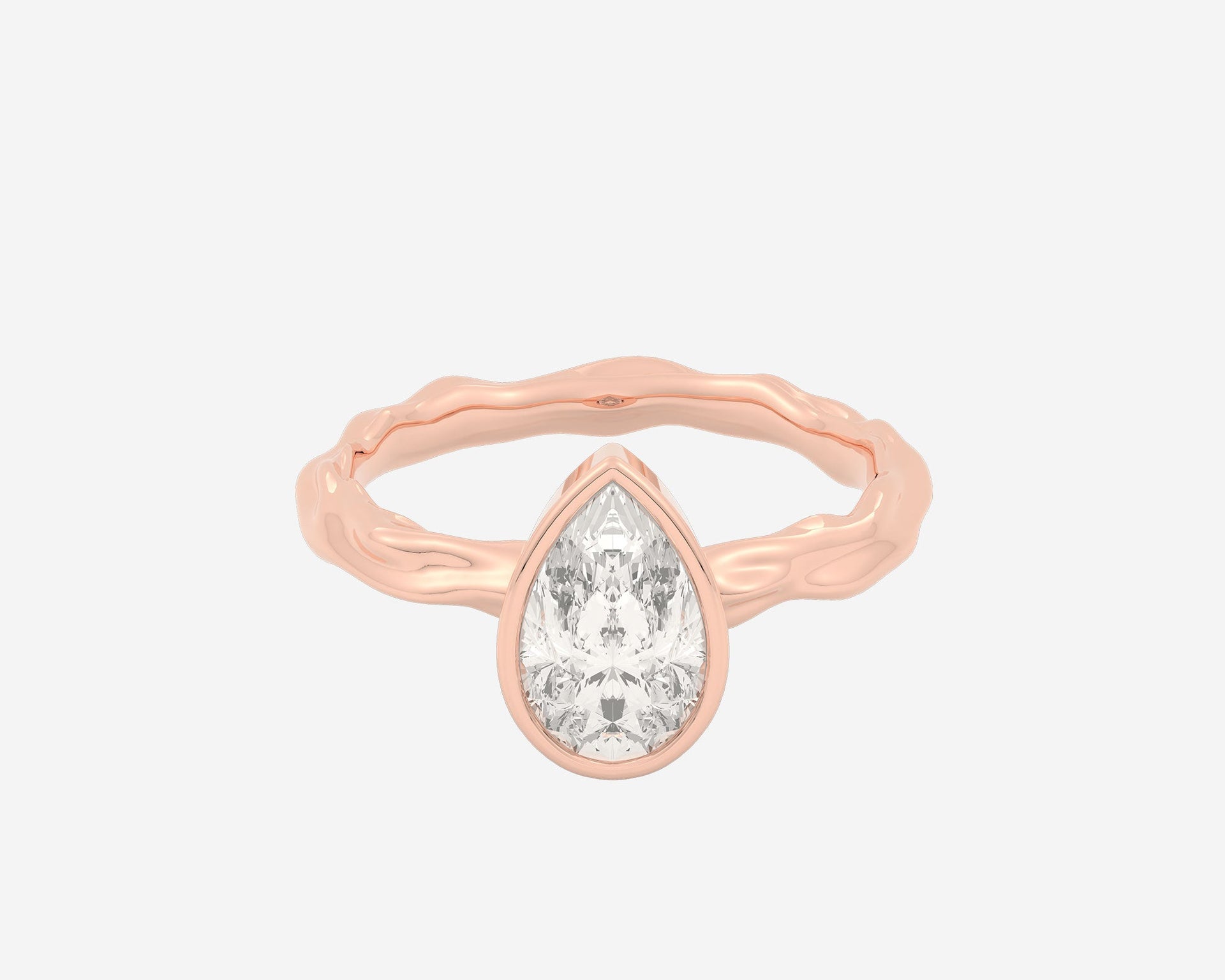 The Organic Bezel Solitaire — Pear