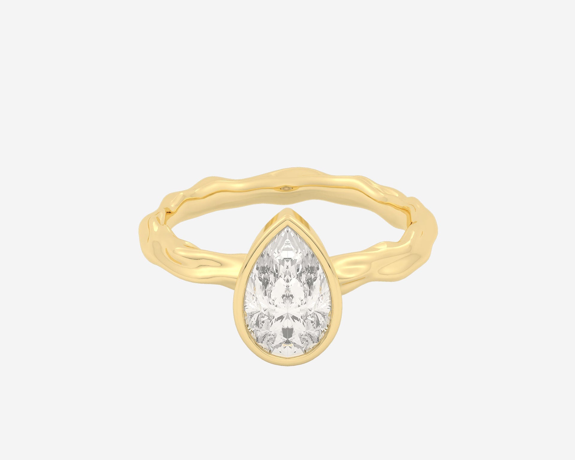 The Organic Bezel Solitaire — Pear