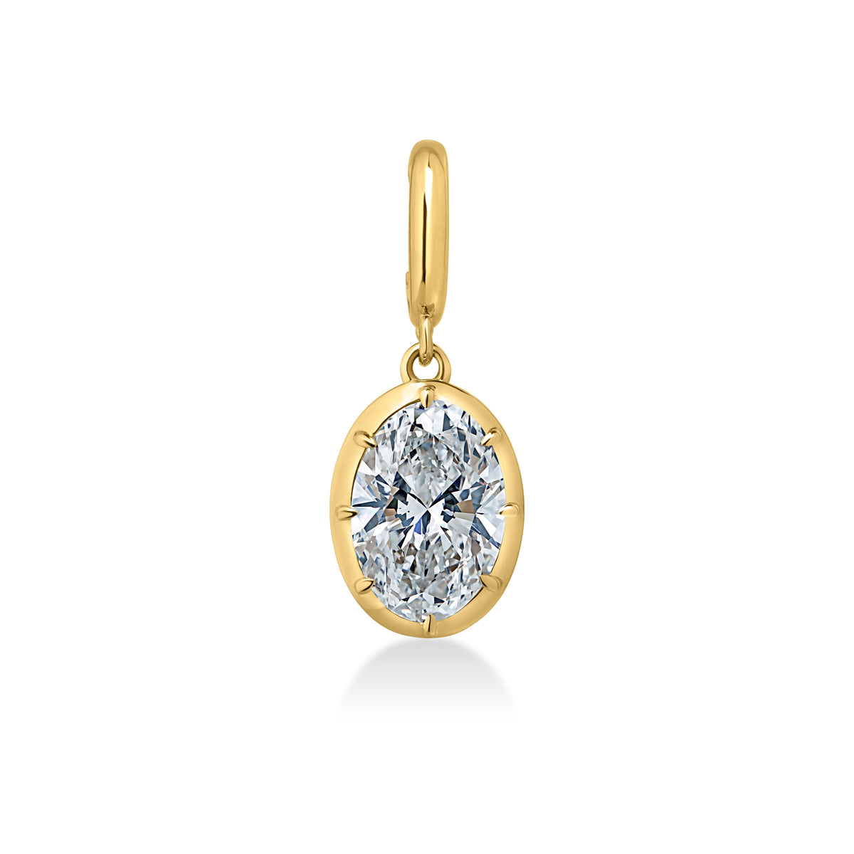 Georgian Oval Lab Diamond Pendant