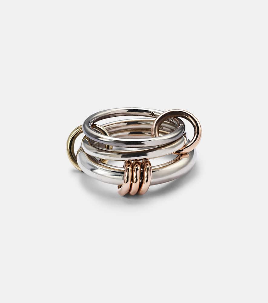 Orion sterling silver and 18kt gold linked rings