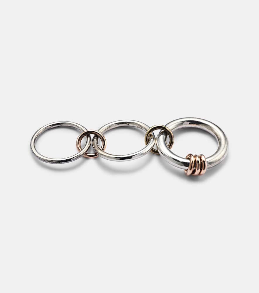 Orion sterling silver and 18kt gold linked rings