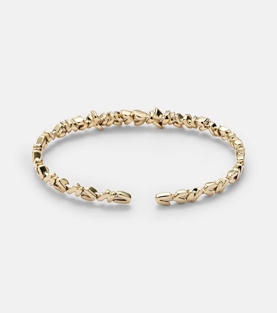Fireworks 18kt gold and diamond bangle