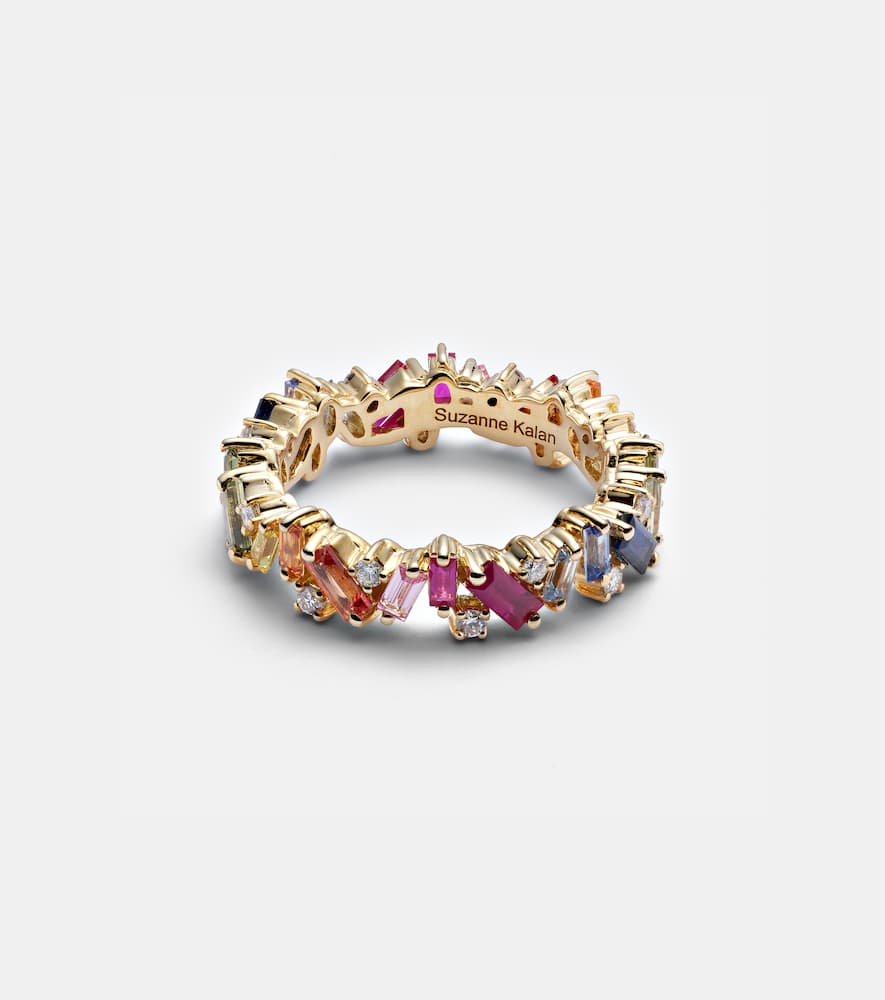 Rainbow Frenzy 18kt gold, diamond and sapphire ring